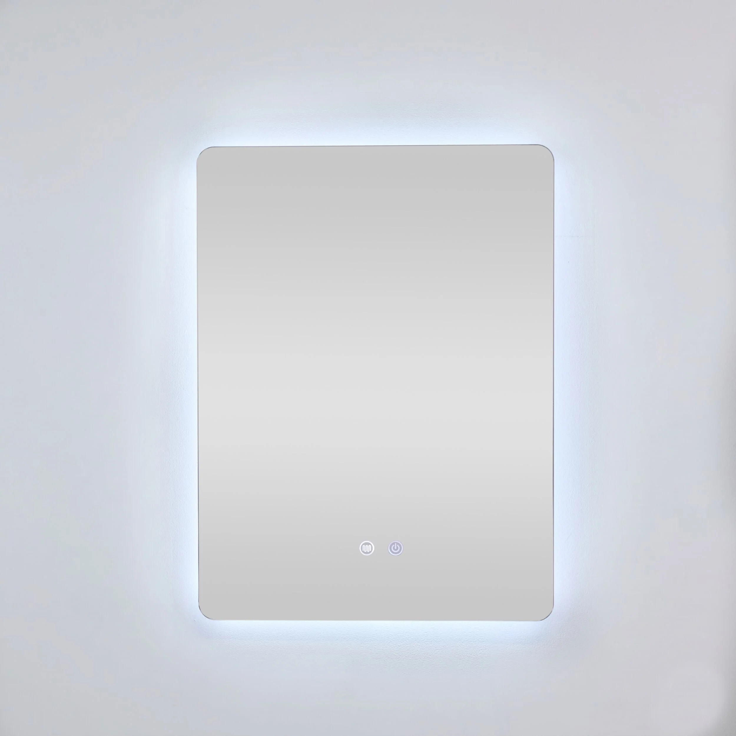 Bowen Rectangle LED Vanity Mirror Silver 60x80cm - Image 4