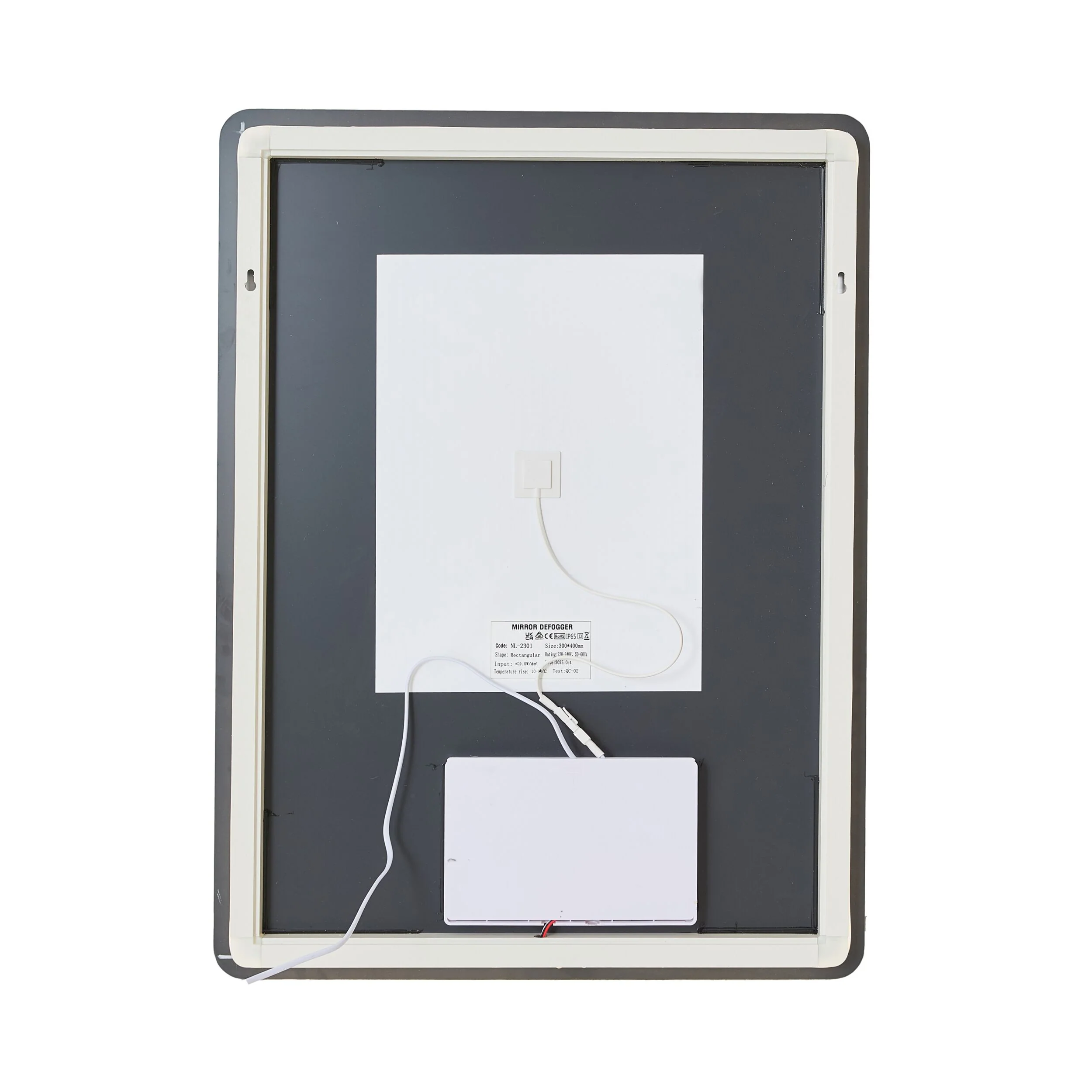 Bowen Rectangle LED Vanity Mirror Silver 60x80cm - Image 6