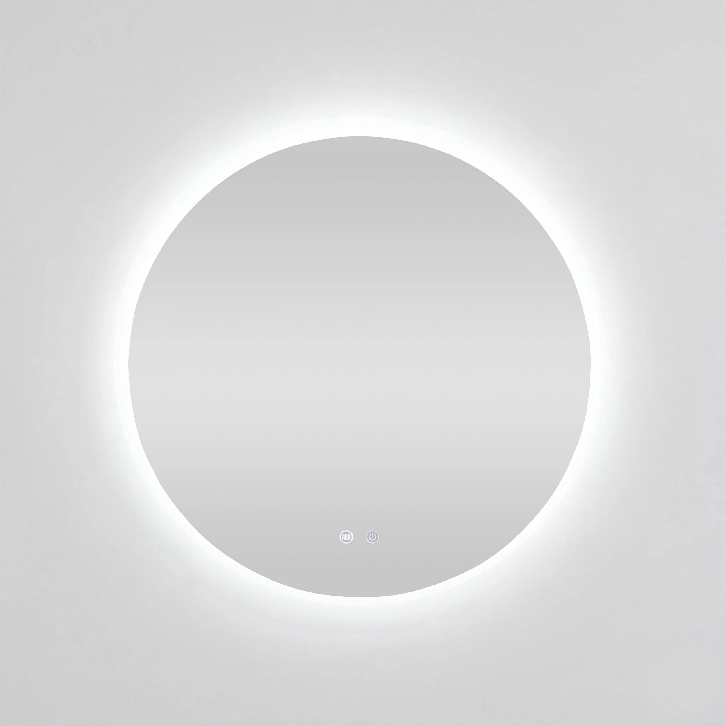 Bowen Round LED Vanity Mirror Silver 90cm - Image 2