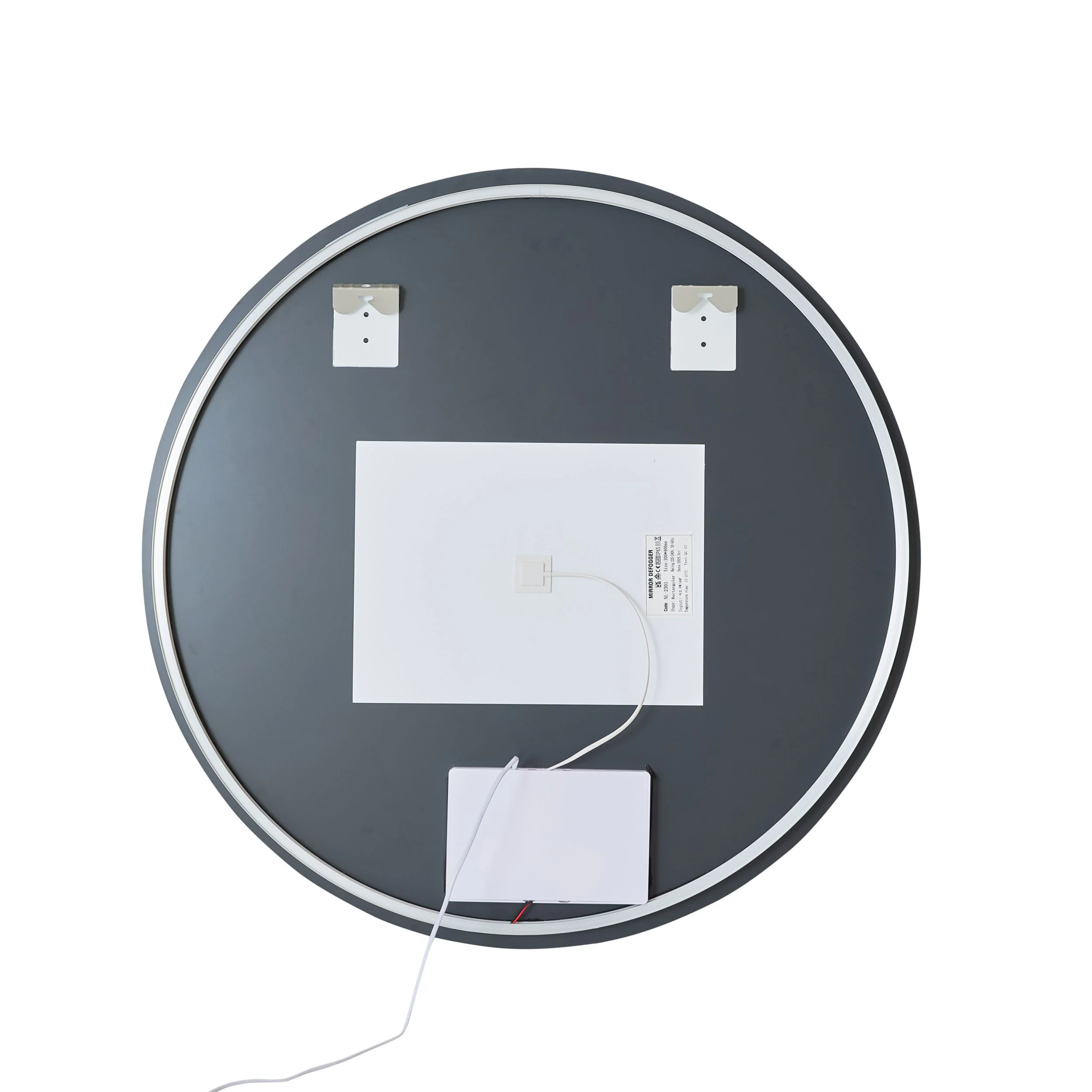 Bowen Round LED Vanity Mirror Silver 90cm - Image 6