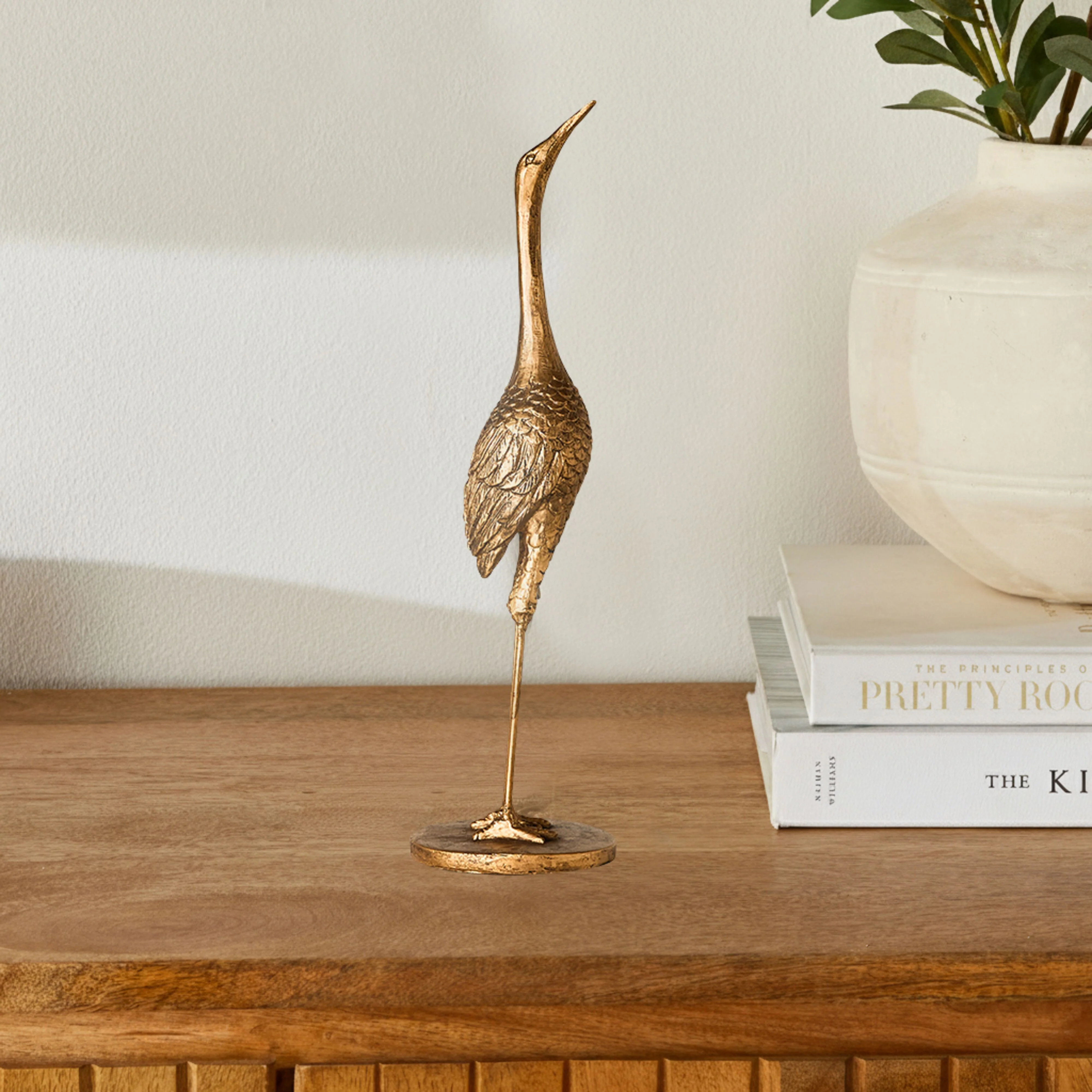 Brass Crane Statue - Image 5