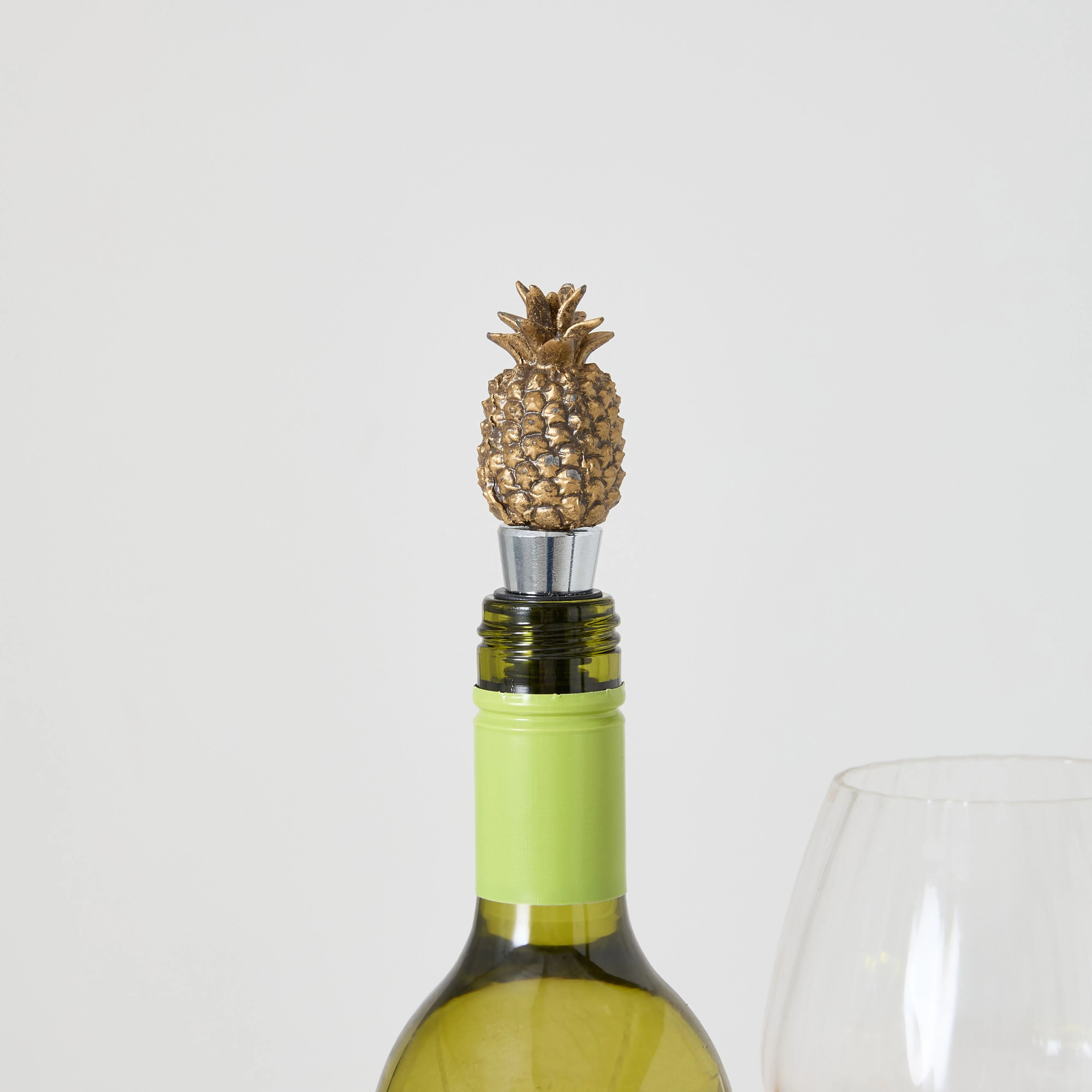 Brass Pineapple Bottle Stopper - Image 4