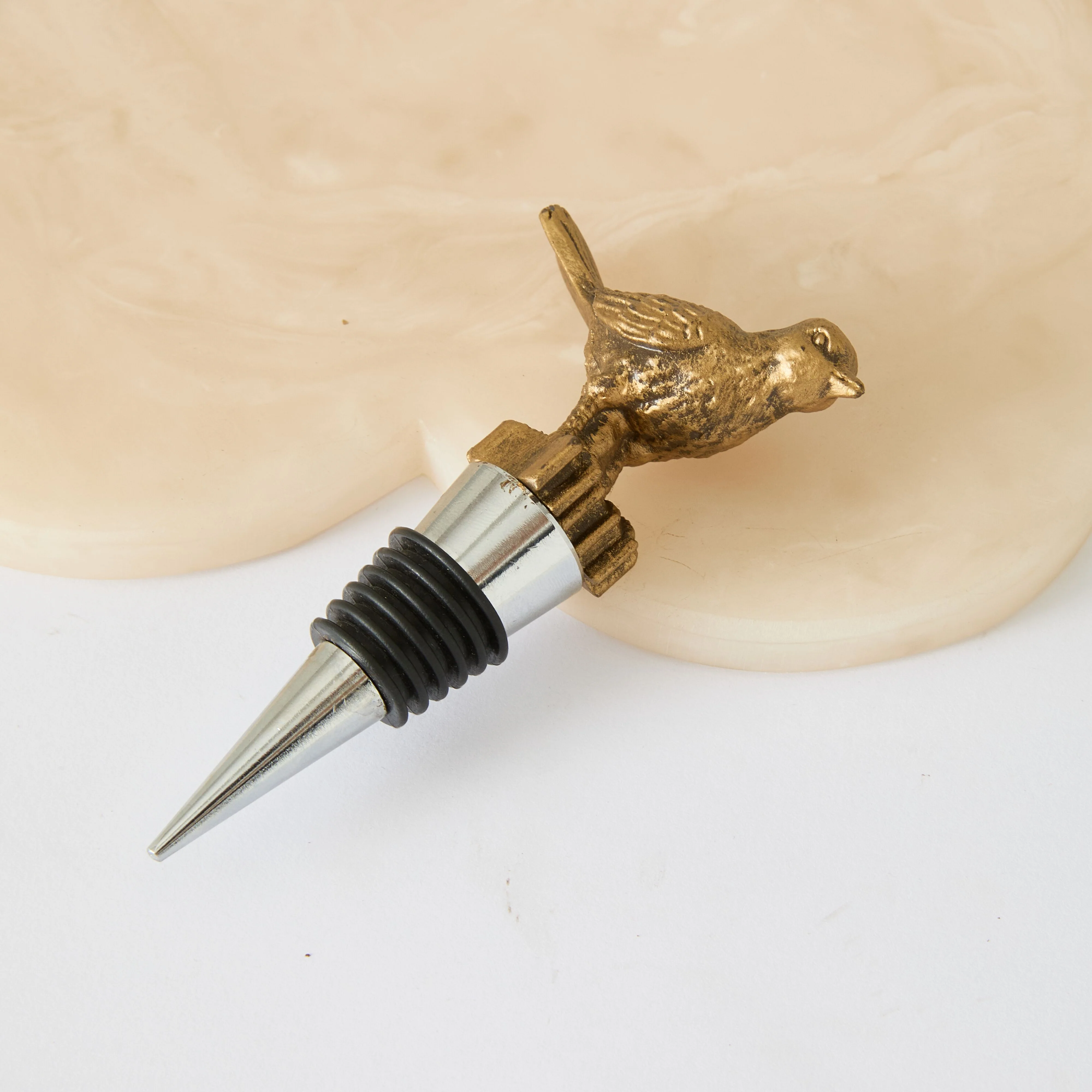 Brass Songbird Bottle Stopper - Image 3