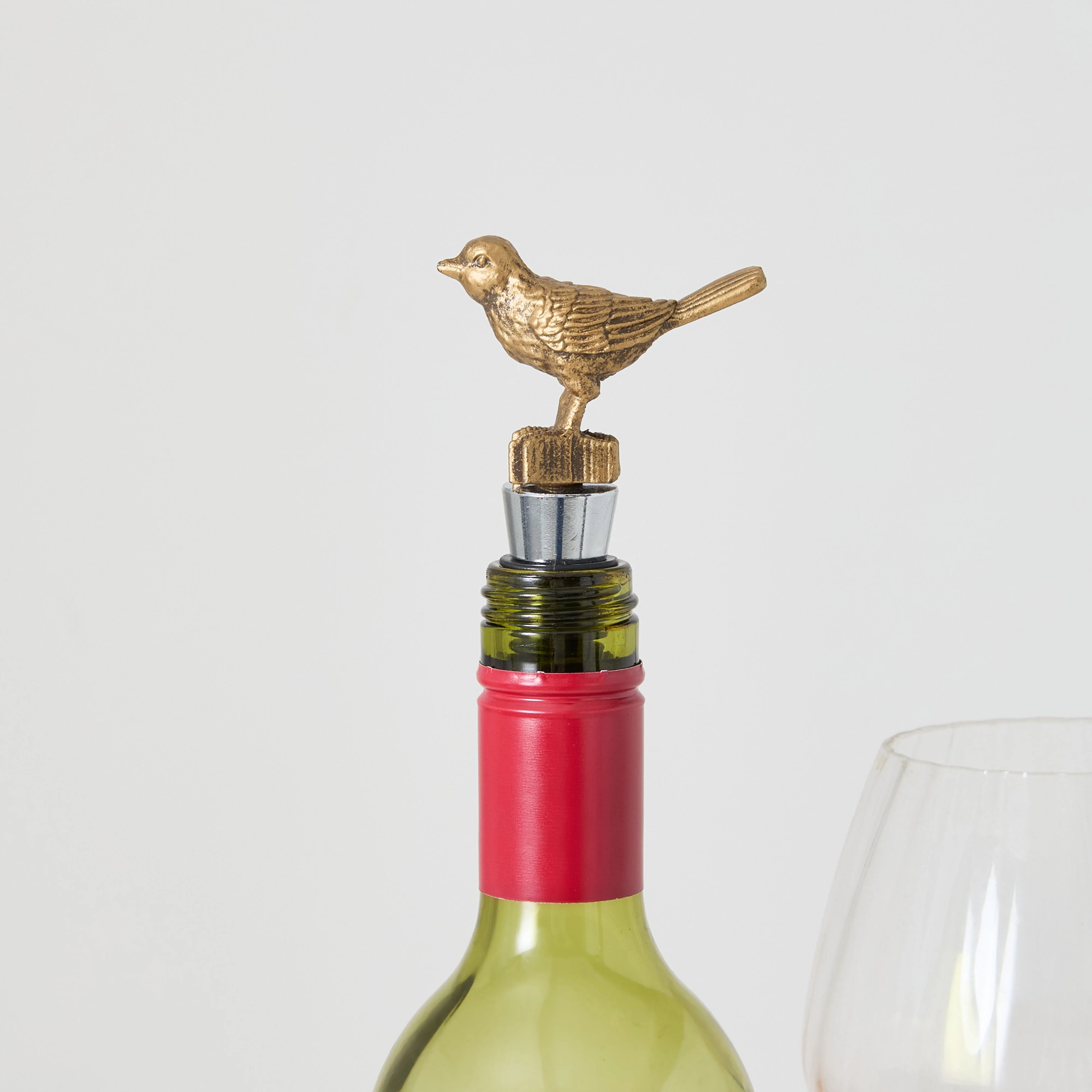 Brass Songbird Bottle Stopper - Image 4