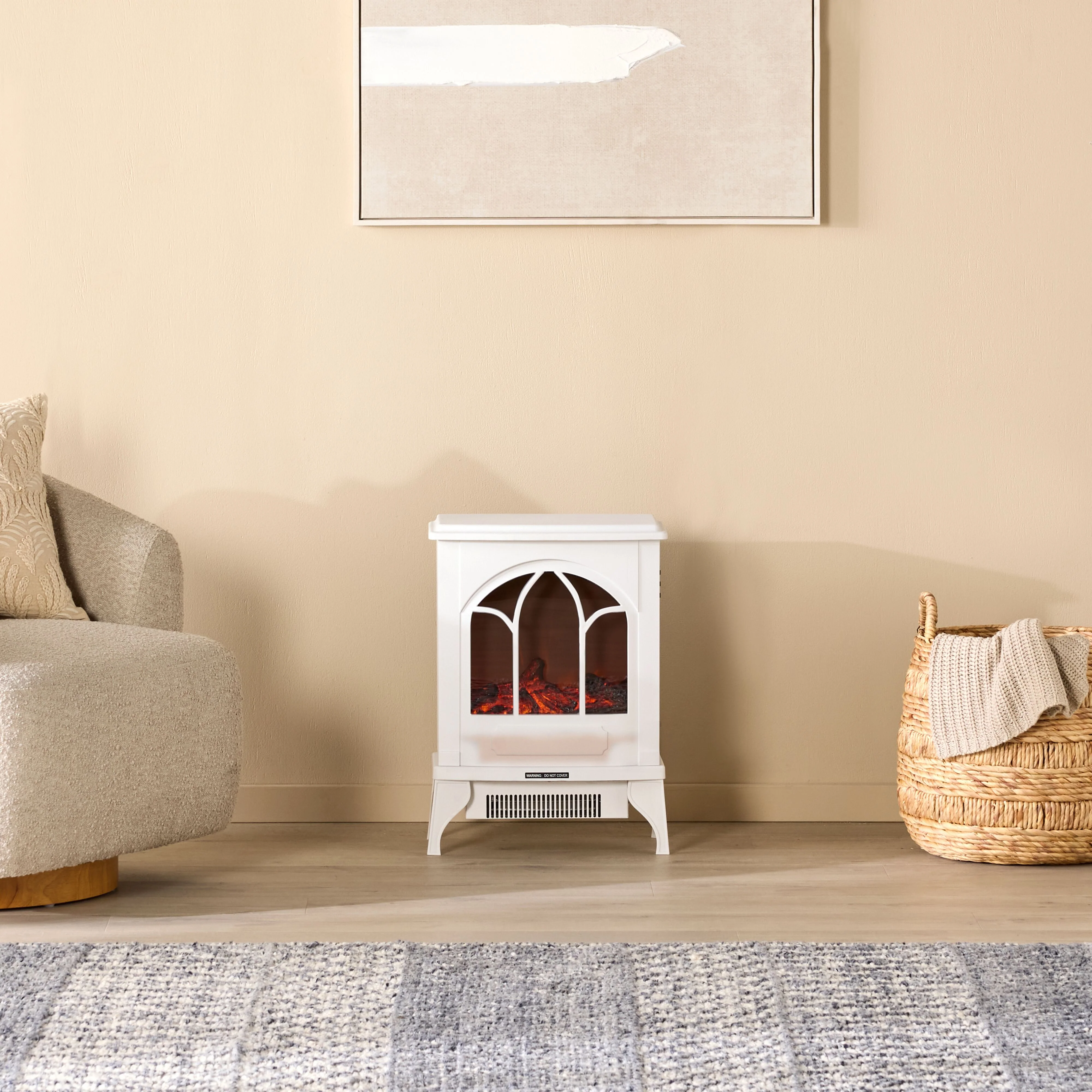 Bromley Electric Fireplace White - Image 9