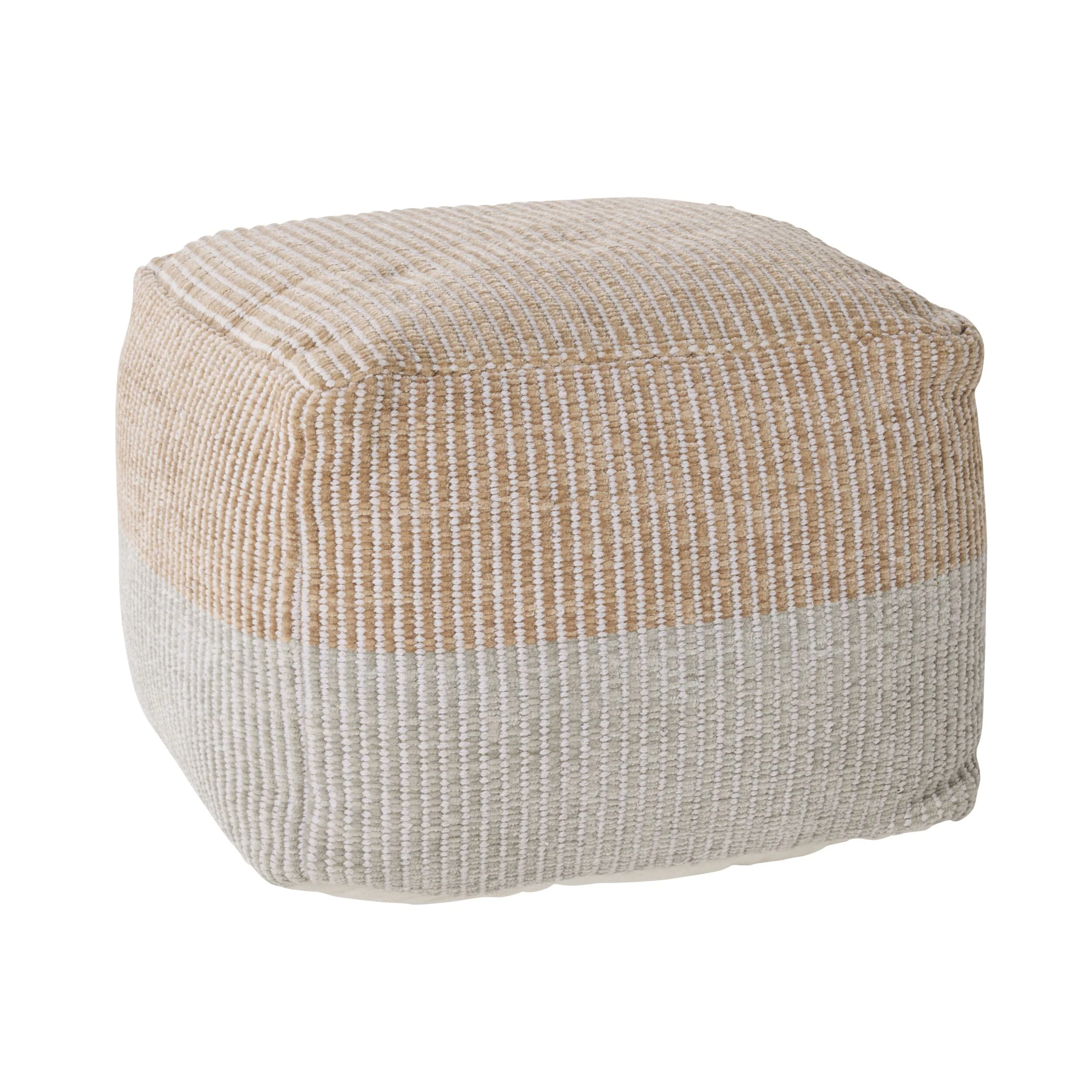Bronte Colour-Blocked Square Pouf - Image 2