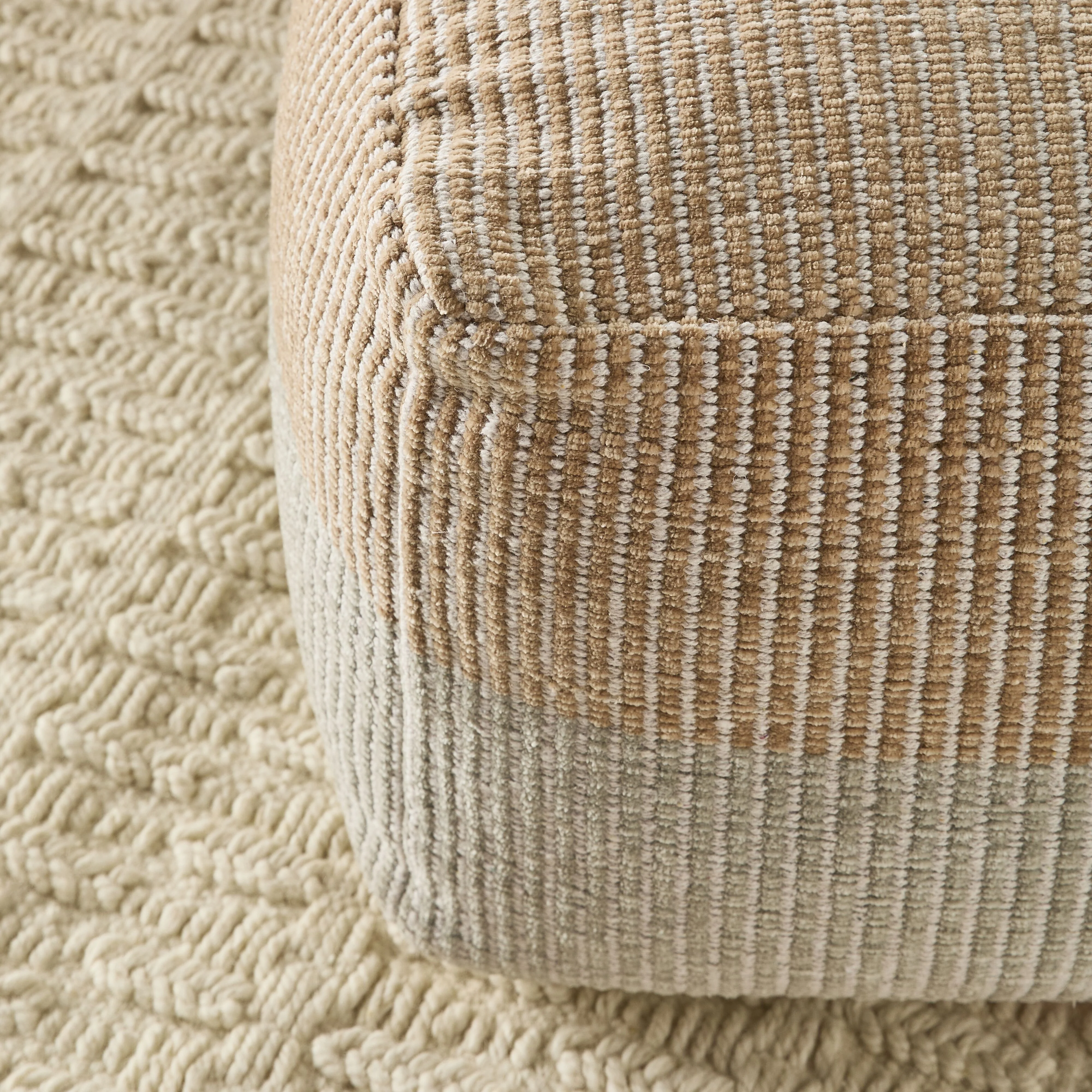 Bronte Colour-Blocked Square Pouf - Image 5