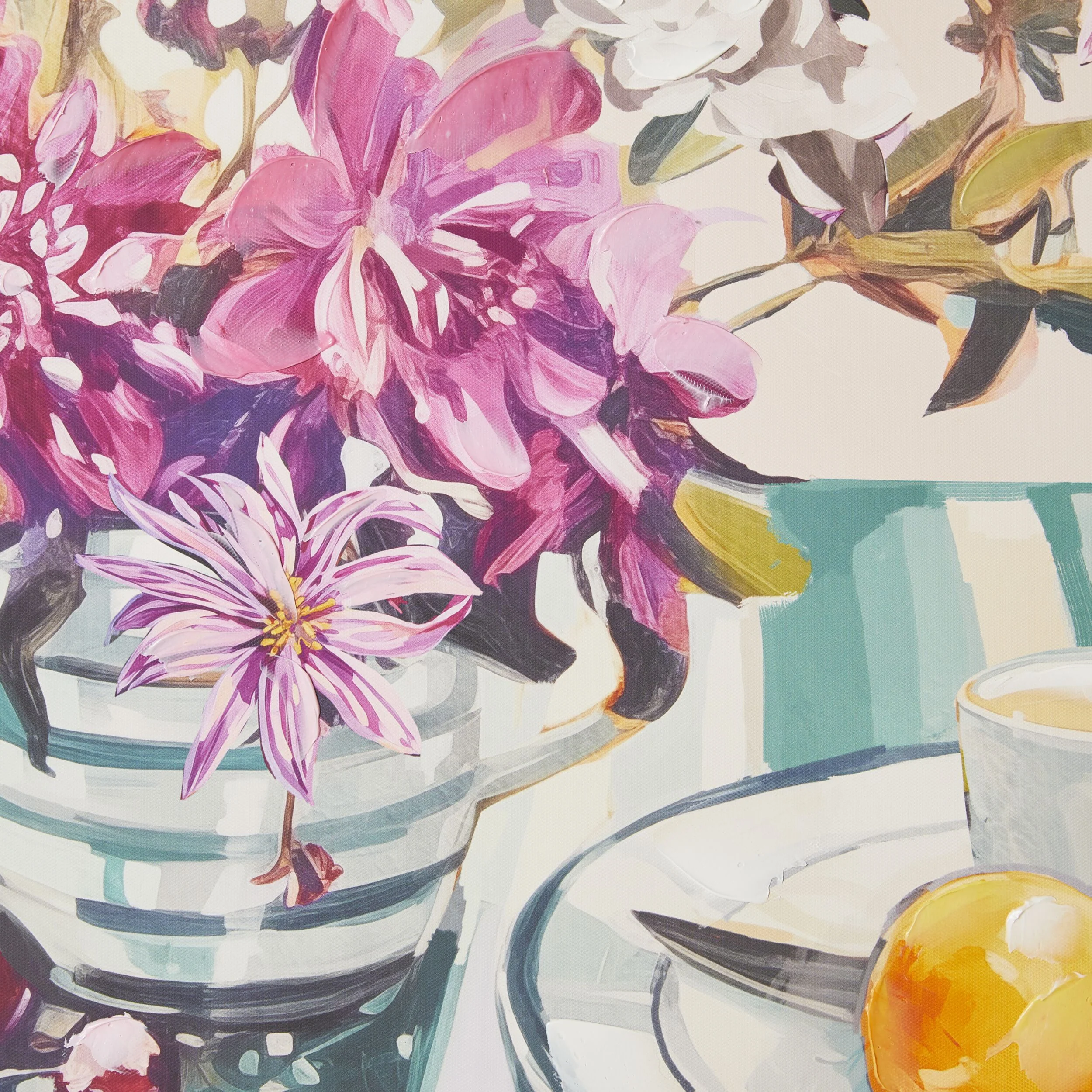 Brunch Setting Framed Canvas Print 82.5x82.5cm - Image 2