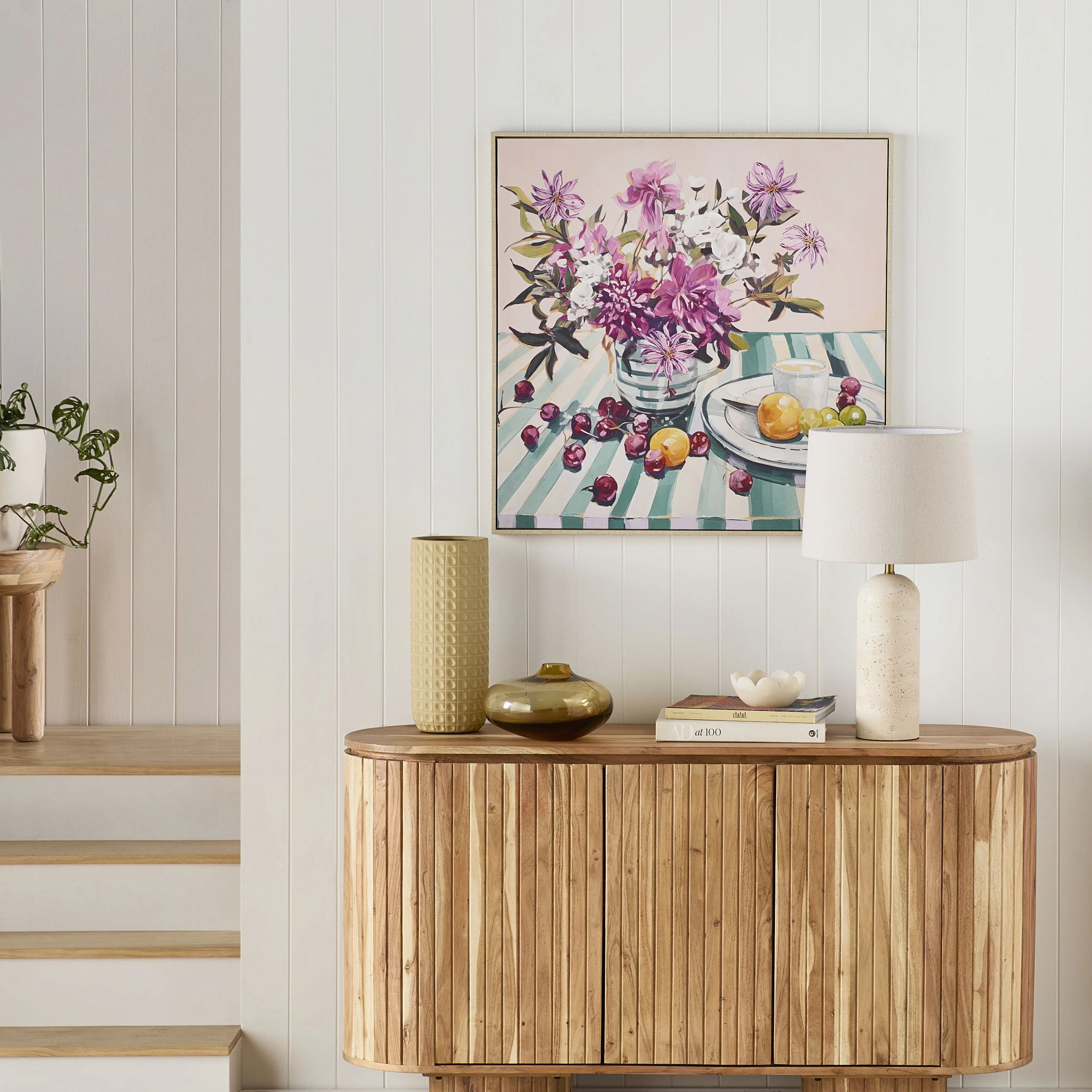 Brunch Setting Framed Canvas Print 82.5x82.5cm - Image 4