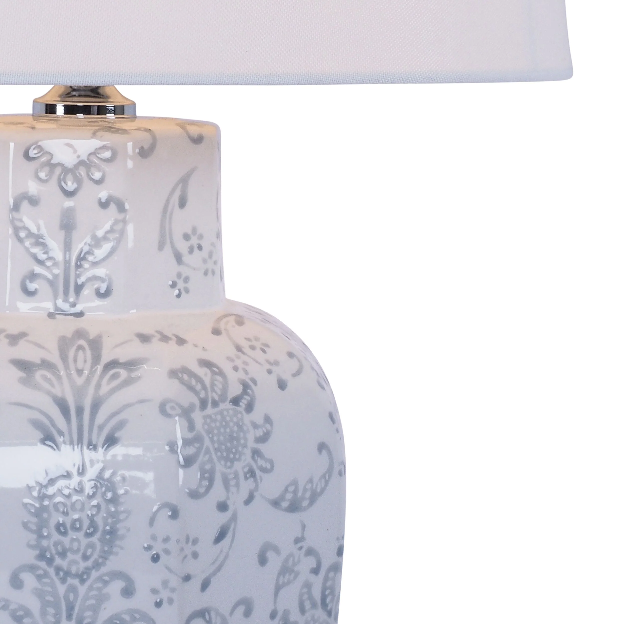 Bush Flower Ceramic Jar Table Lamp 59cm - Image 3
