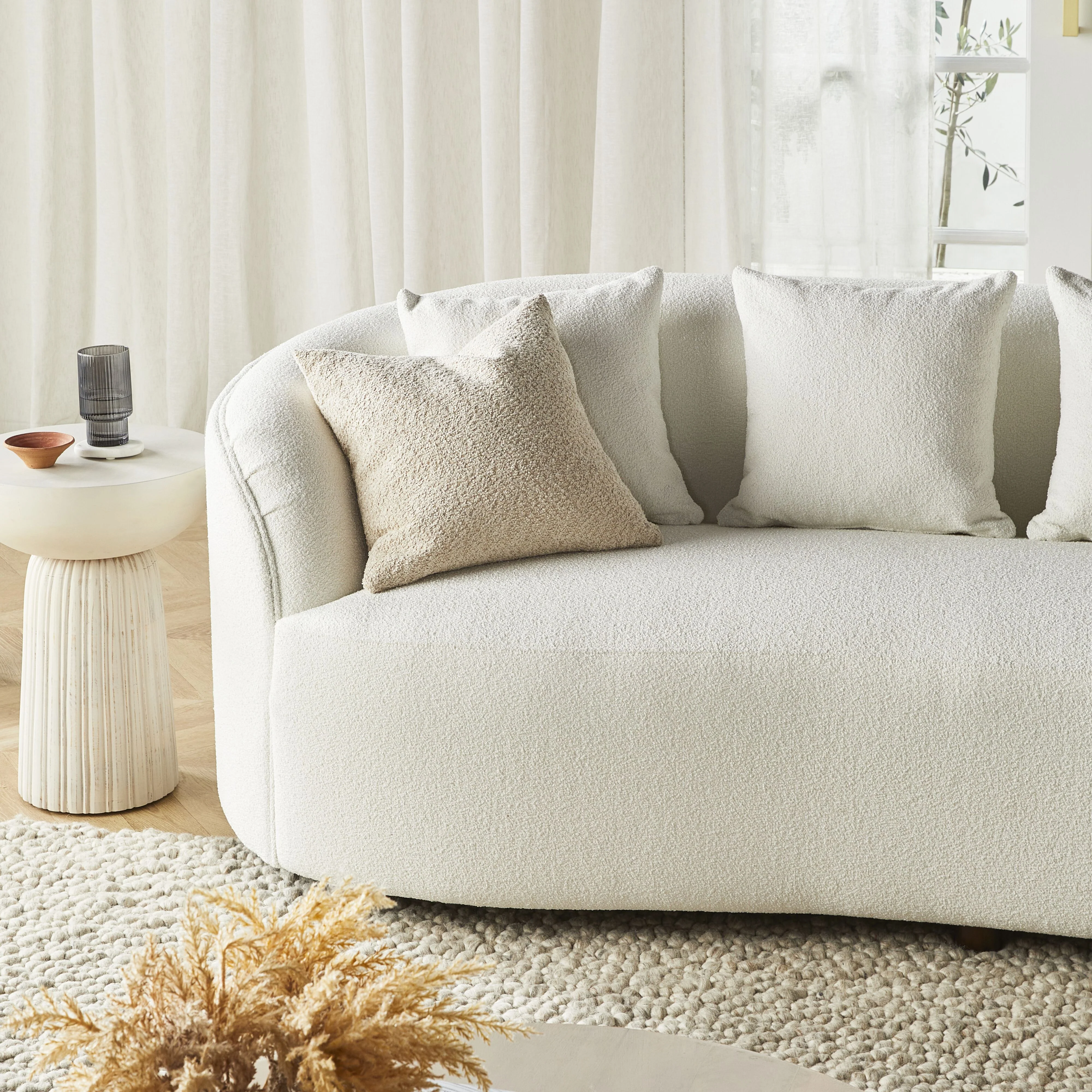 Byron Boucle Cushion Oatmeal 45x45cm - Image 3