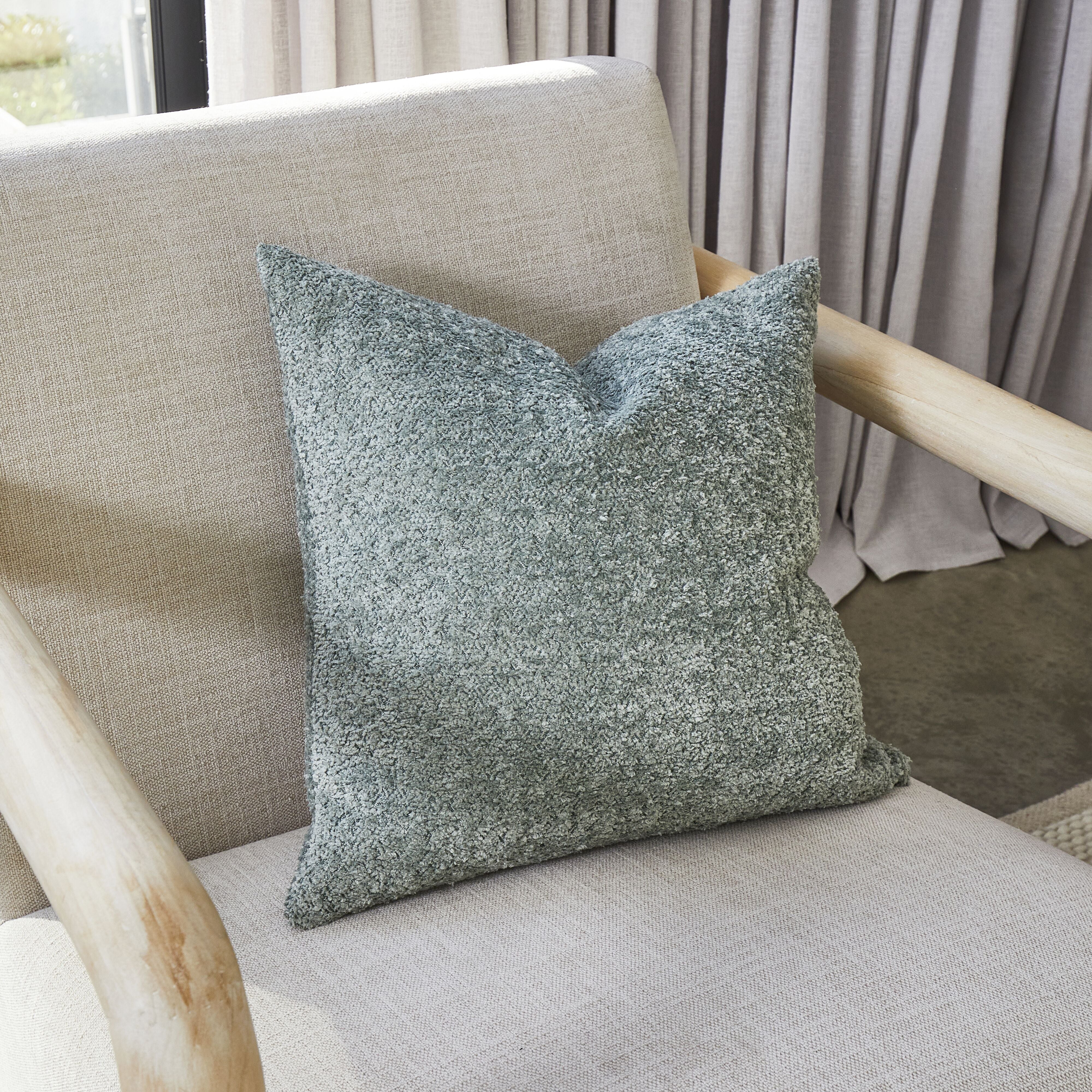 Byron Boucle Cushion Seafoam 45x45cm - Image 3