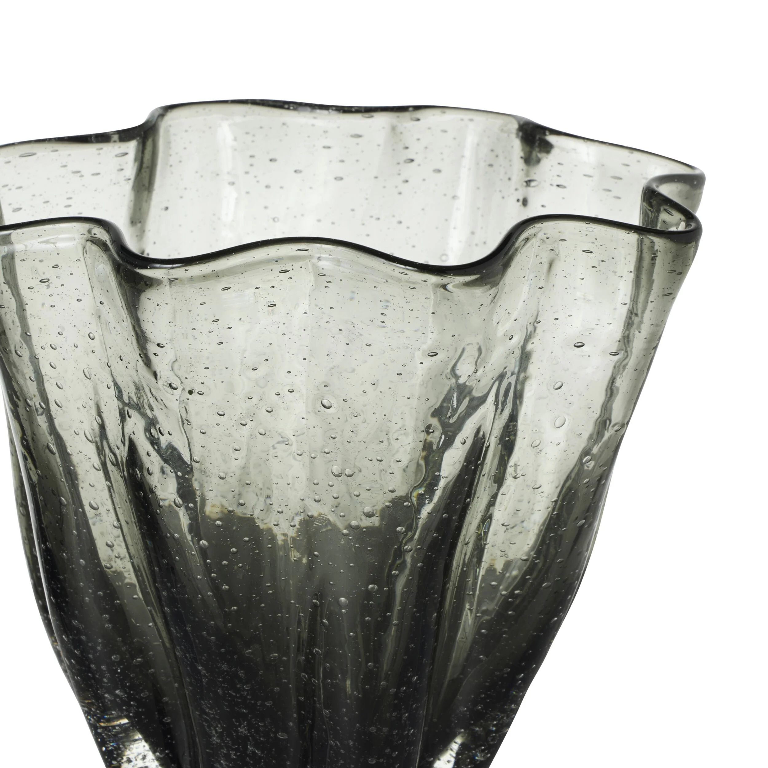Cabbage Glass Vase Smoke Medium - Image 2