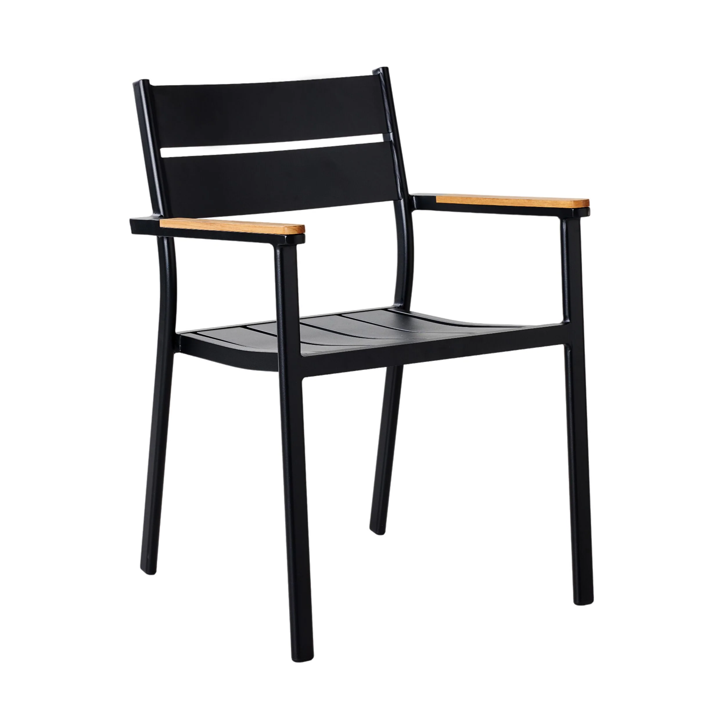 Caden Aluminium Dining Chair Black - Image 2