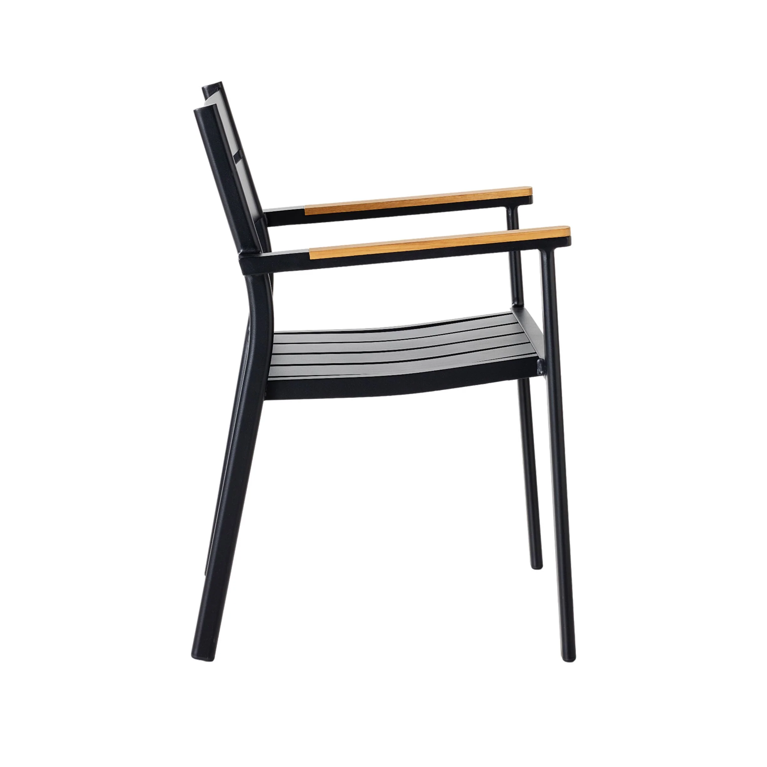 Caden Aluminium Dining Chair Black - Image 3