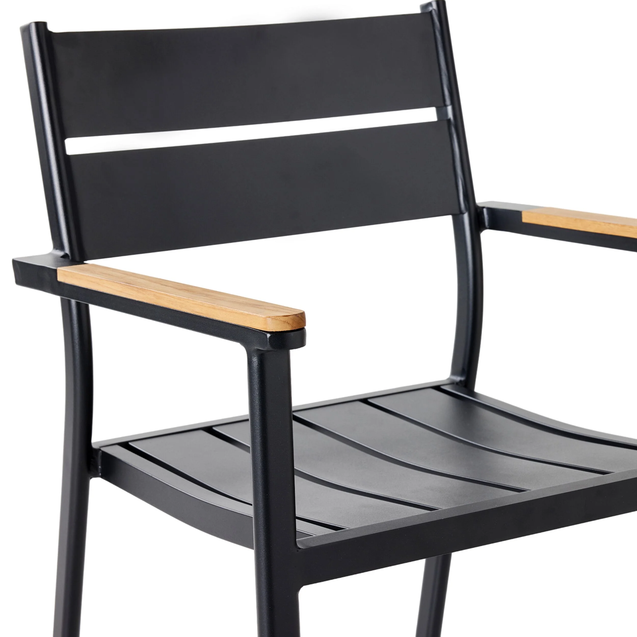 Caden Aluminium Dining Chair Black - Image 5