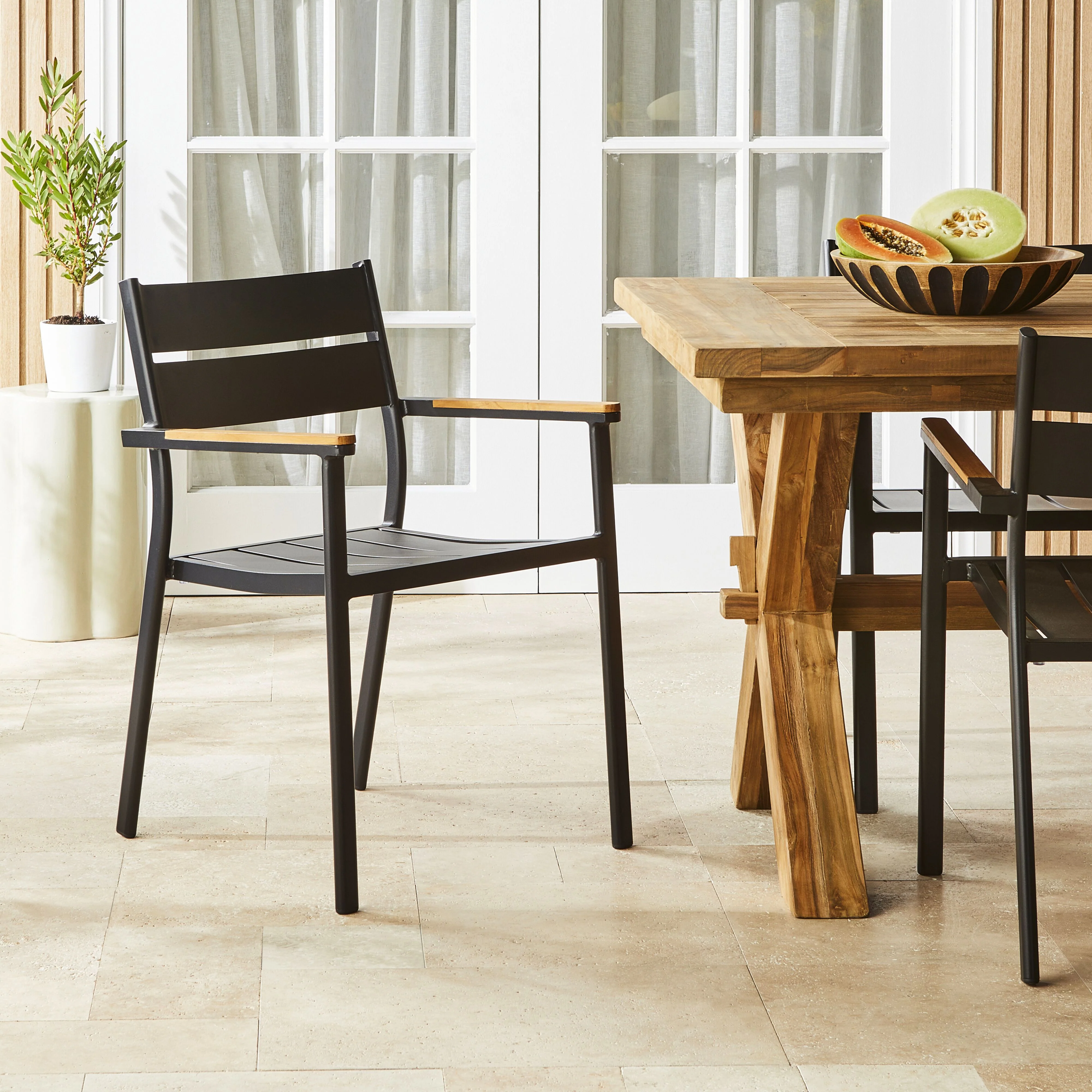 Caden Aluminium Dining Chair Black - Image 6
