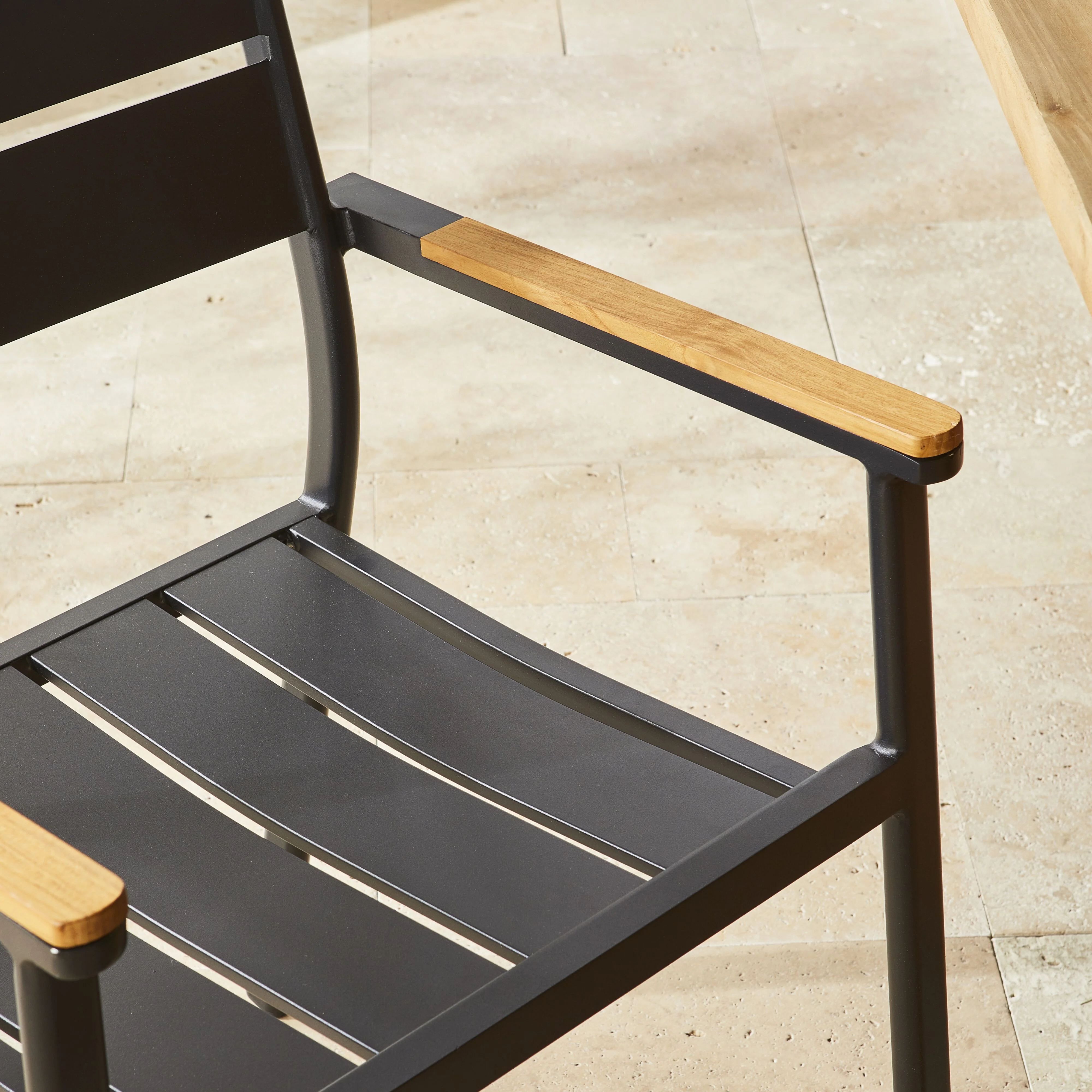 Caden Aluminium Dining Chair Black - Image 8
