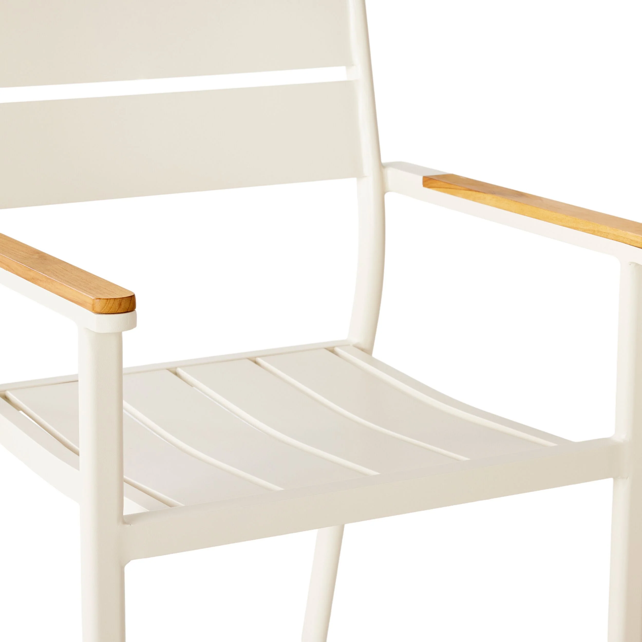 Caden Aluminium Dining Chair Chalk - Image 5