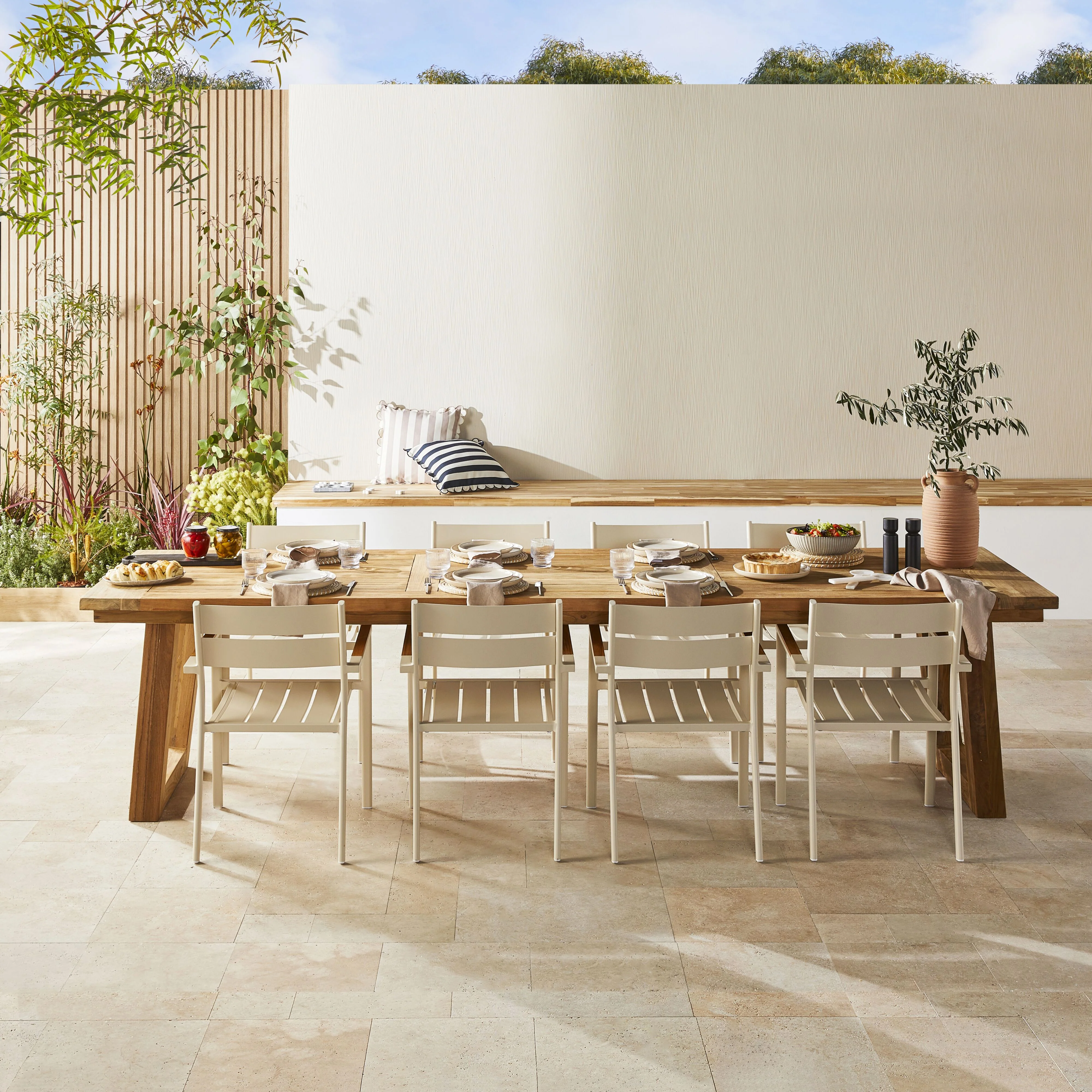 Caden Aluminium Dining Chair Chalk - Image 7