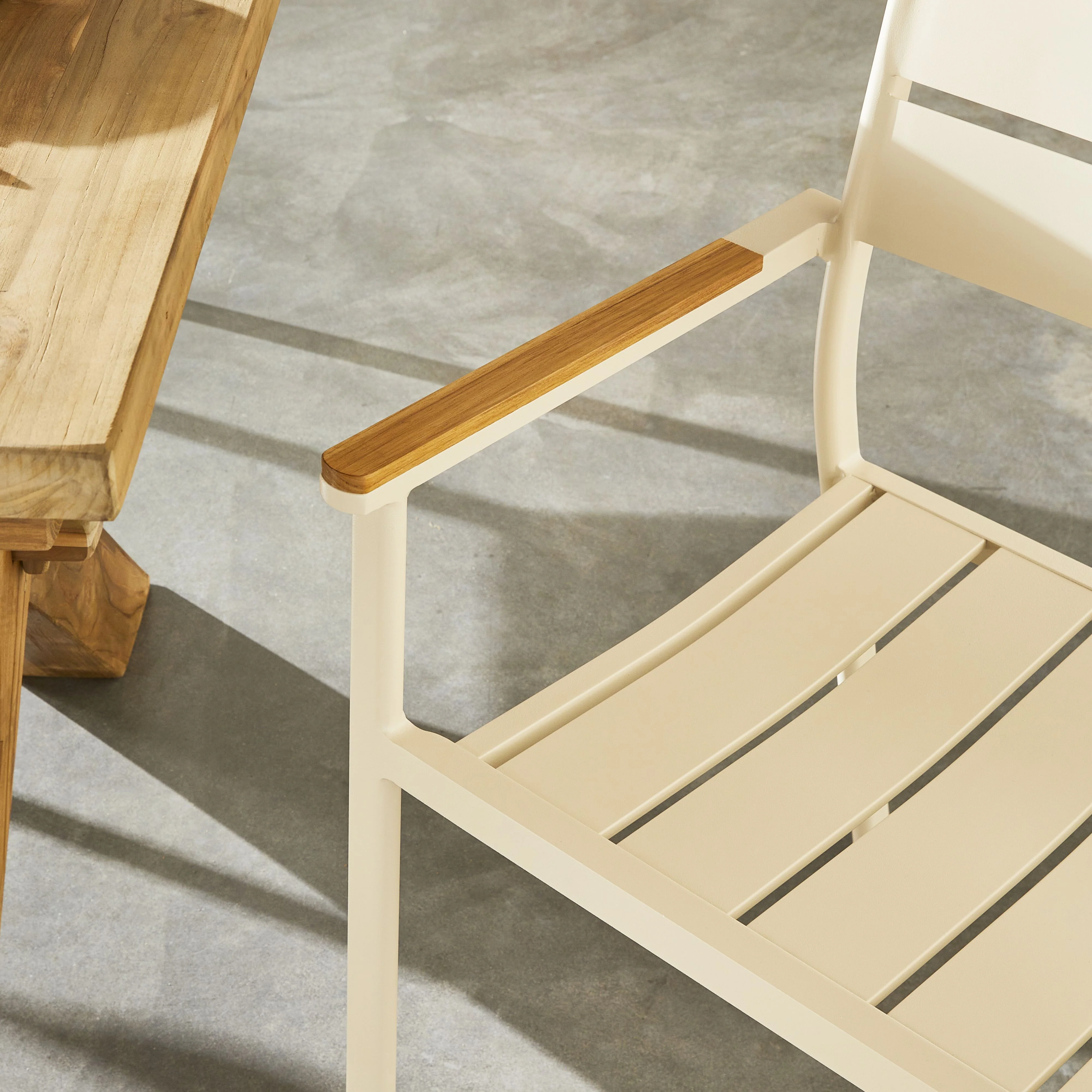 Caden Aluminium Dining Chair Chalk - Image 8