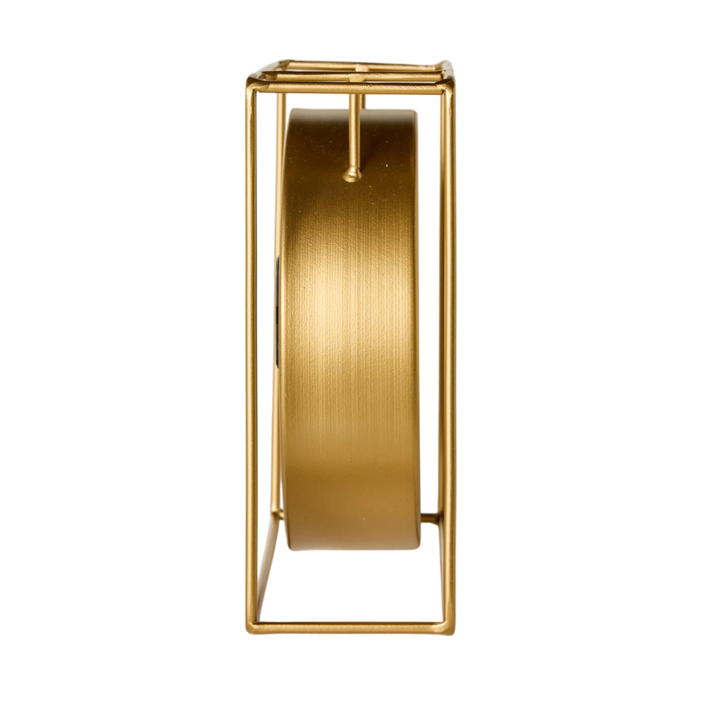 Caged Mantel Clock Gold 18x18x7cm - Image 3