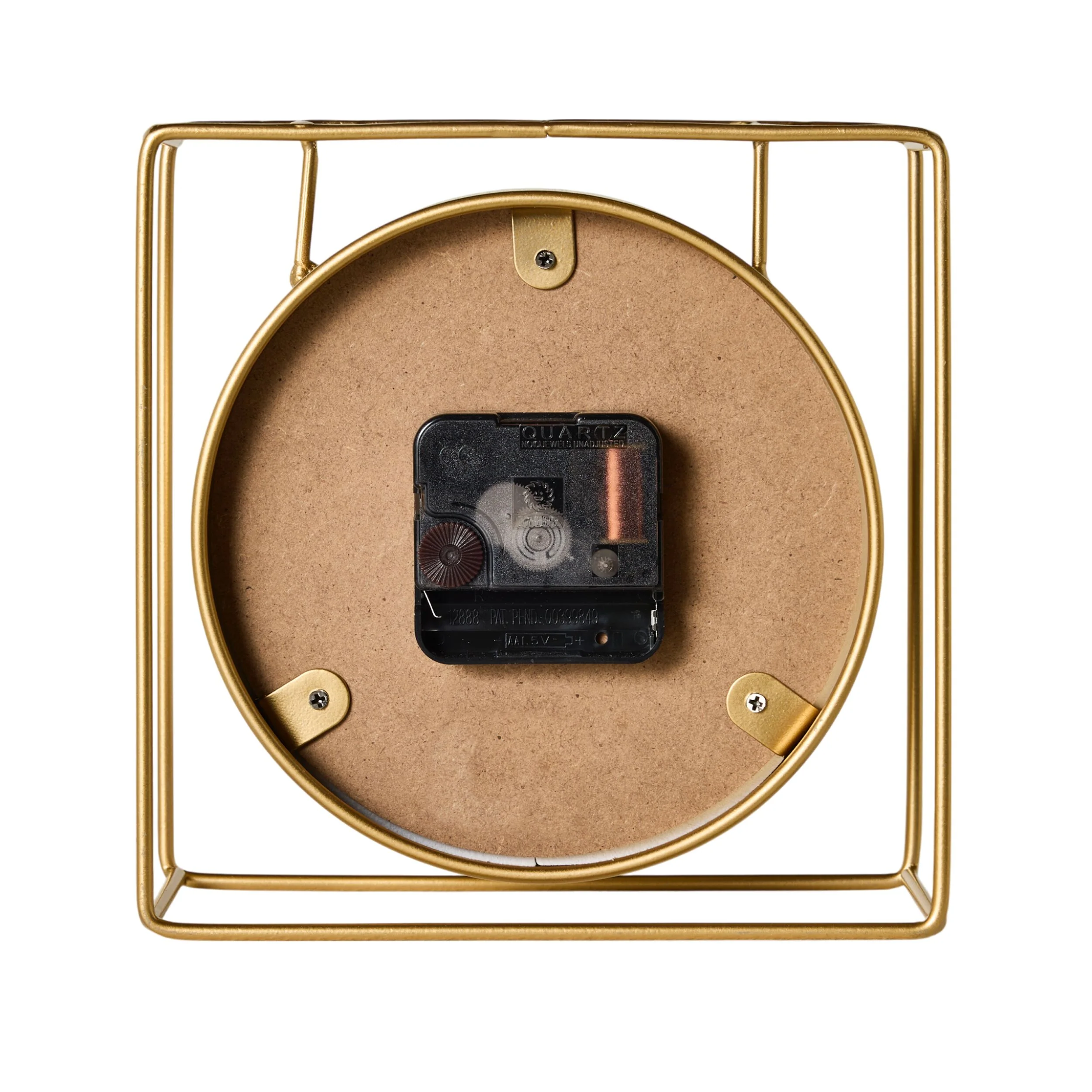 Caged Mantel Clock Gold 18x18x7cm - Image 4