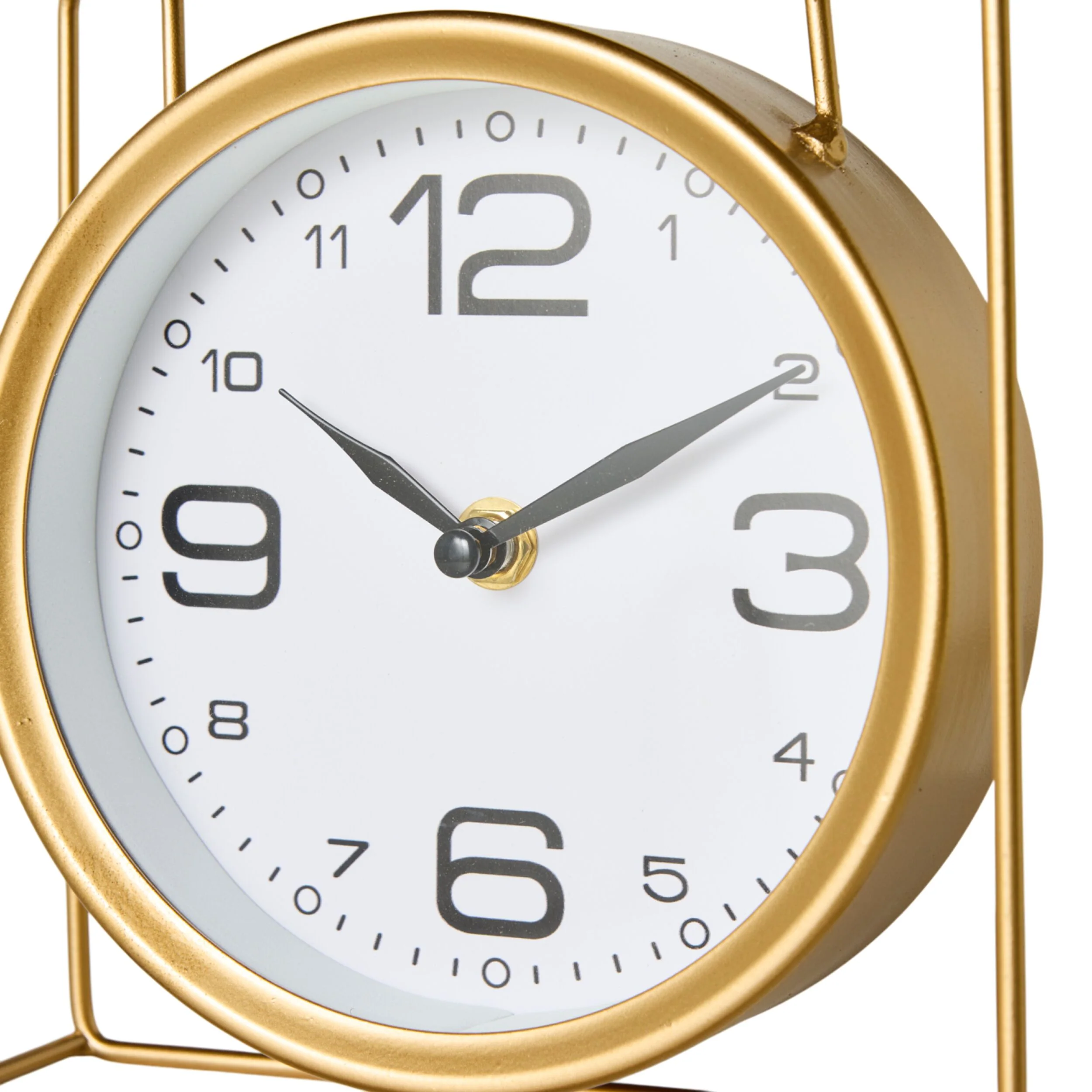 Caged Mantel Clock Gold 18x18x7cm - Image 5