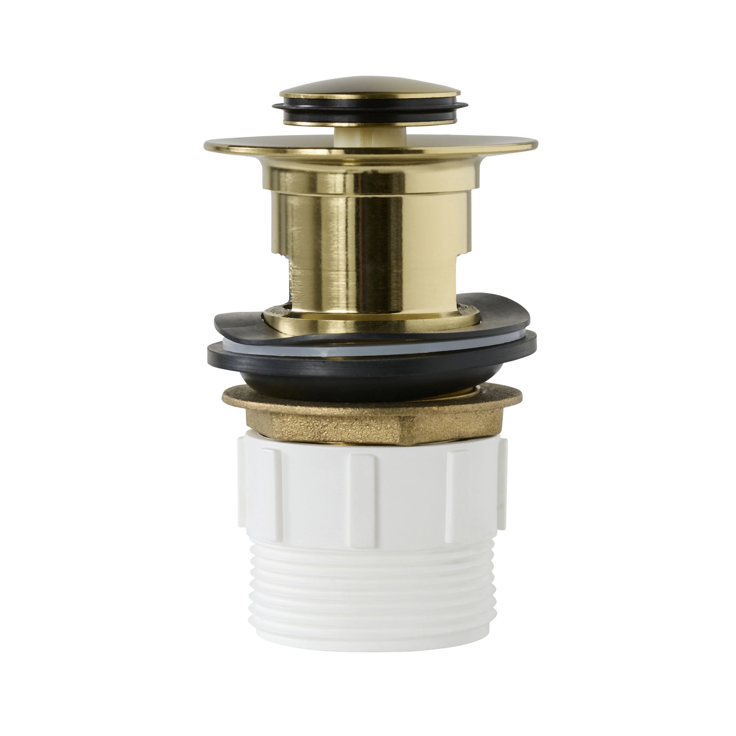 Camden Pop Up Waste Universal 32/40 x 80mm with Overflow Brushed Brass - Image 2