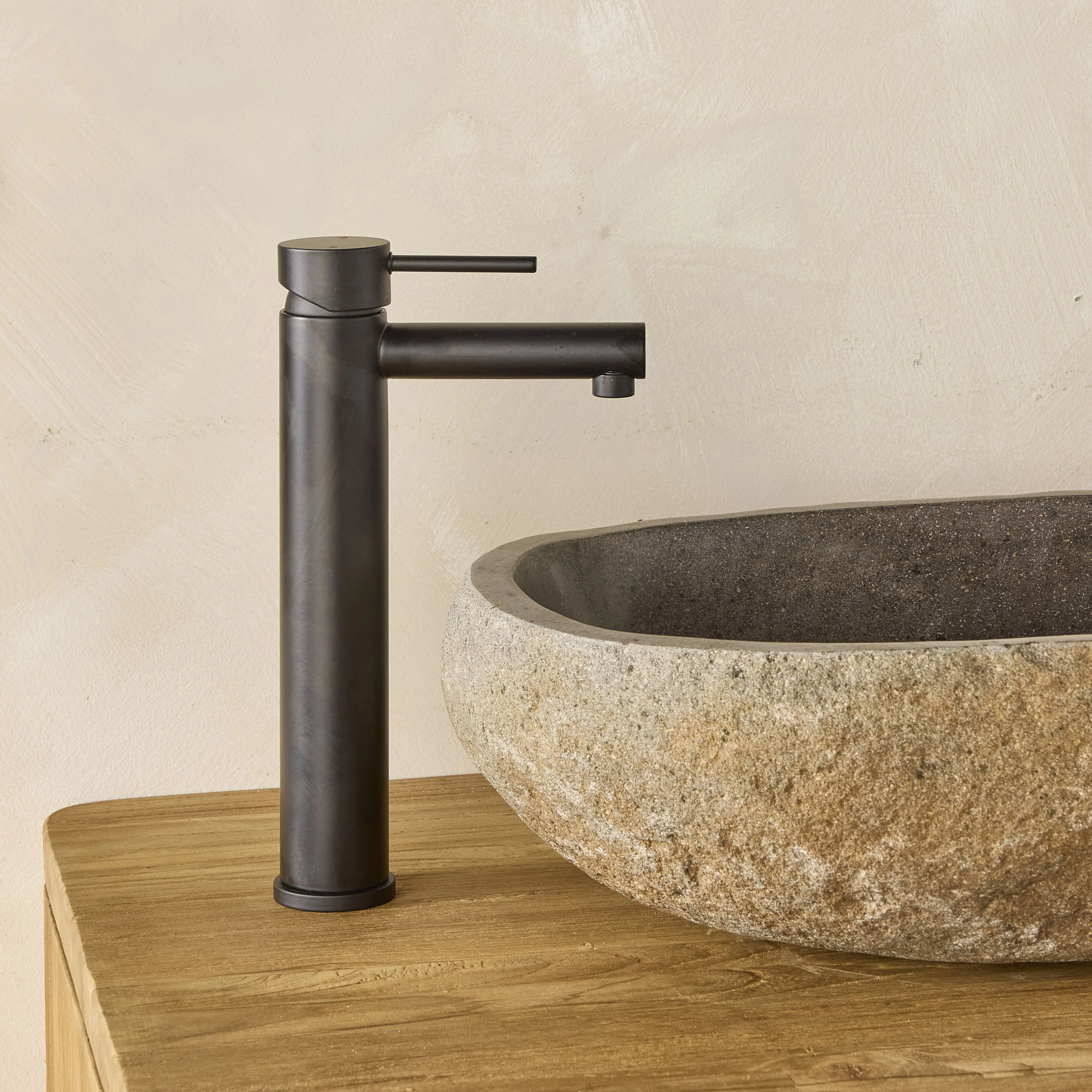 Camden Tall Basin Mixer Matte Black - Image 2