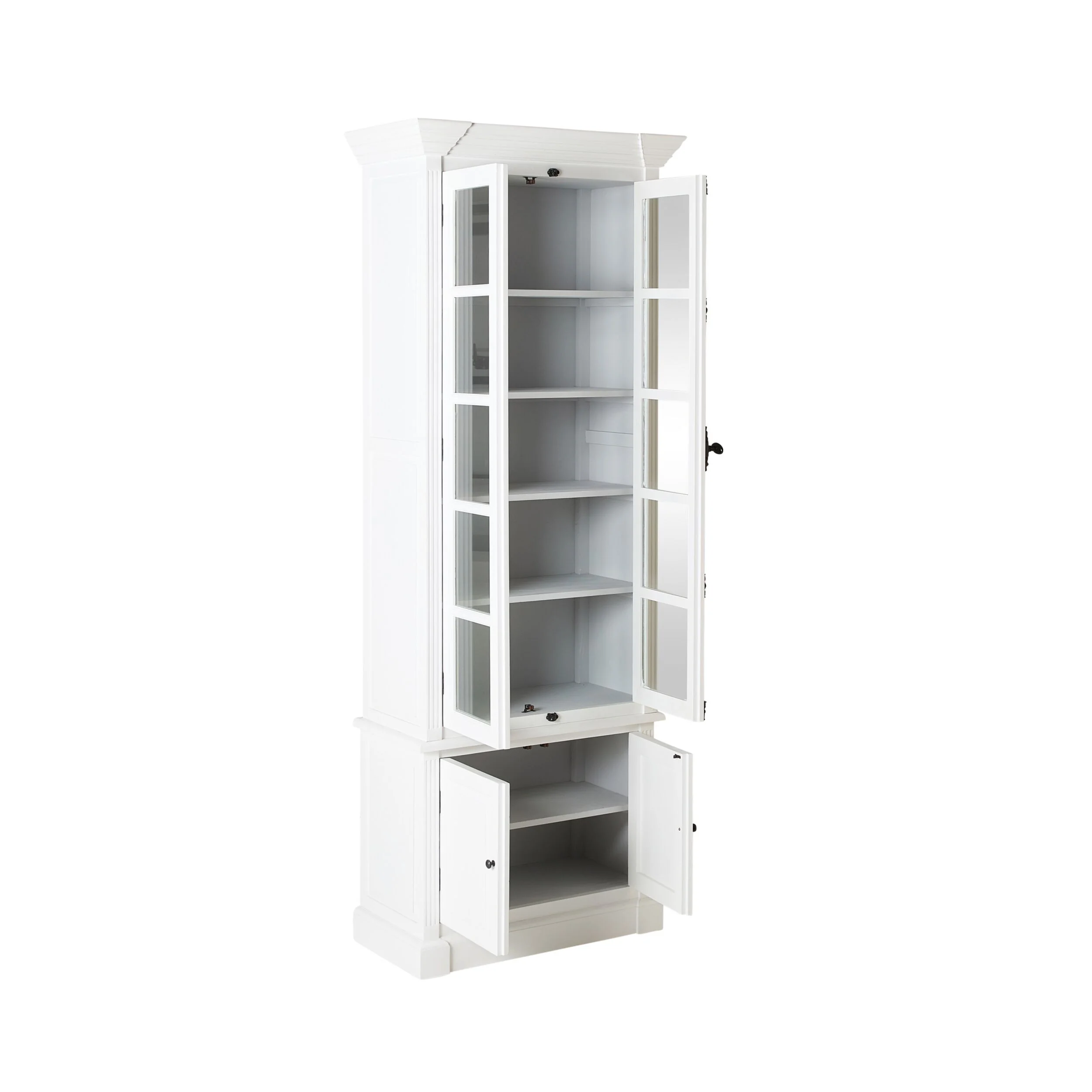 Camille 2 Door Display Cabinet White 91.5 x 240.5cm - Image 3