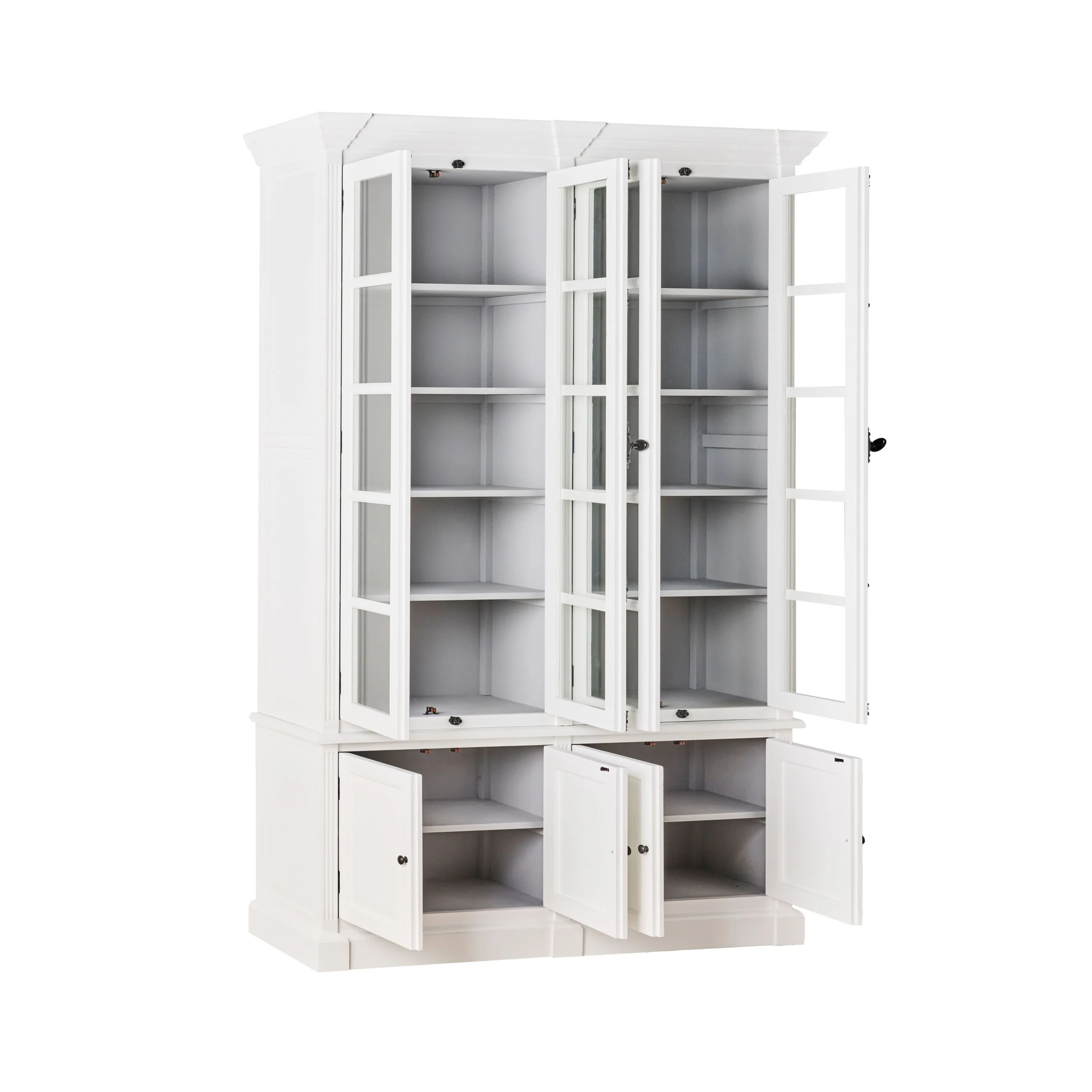 Camille 4 Door Display Cabinet White 167x240.5cm - Image 3