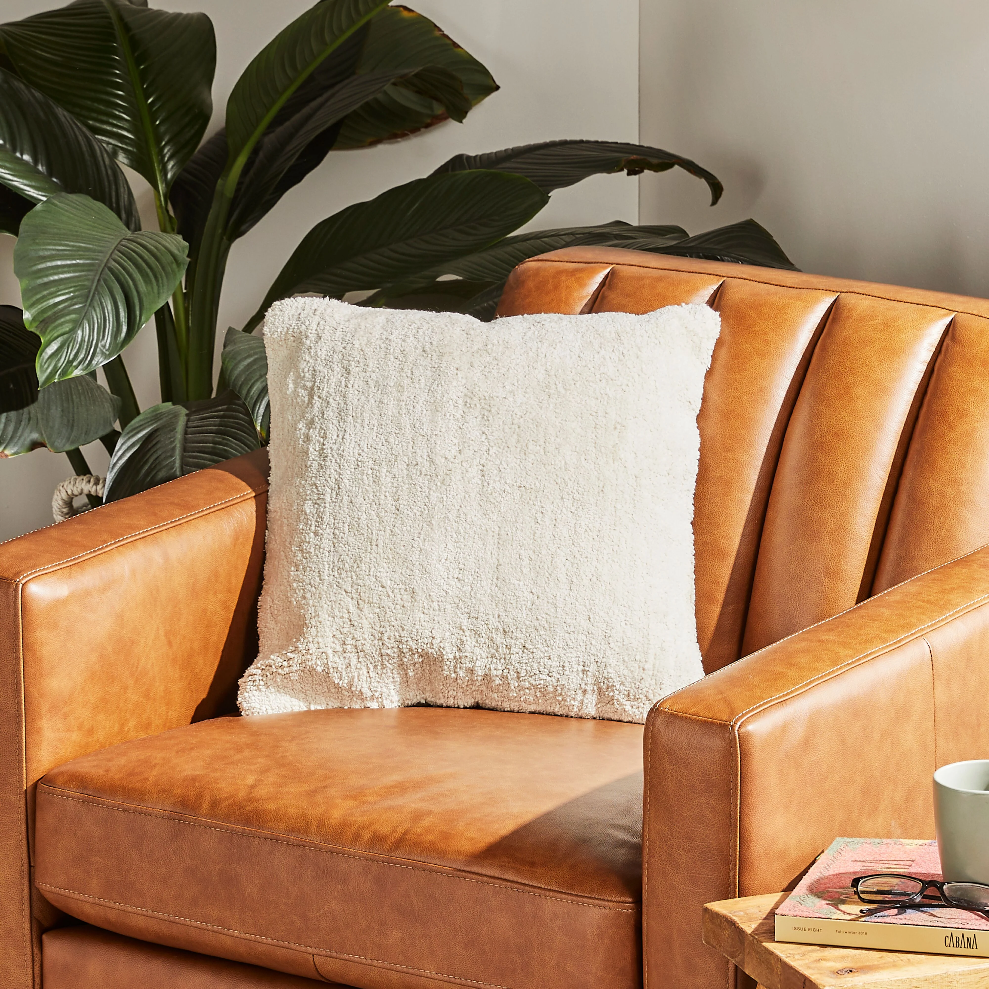 Cammi Natural Textured Cushion 45x45cm - Image 3