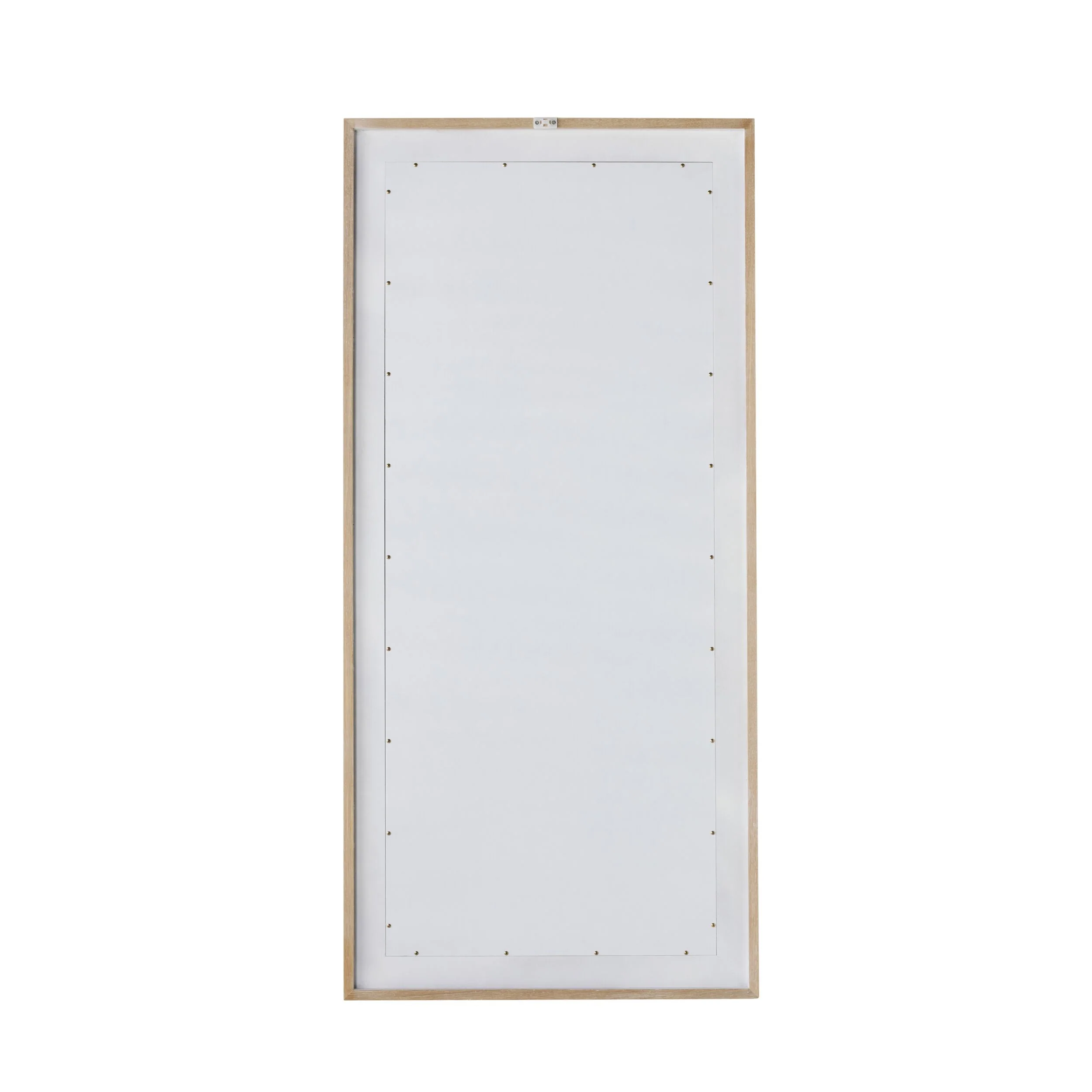 Cannes White Washed Oak & Linen Insert Floor Mirror 170x80cm - Image 3