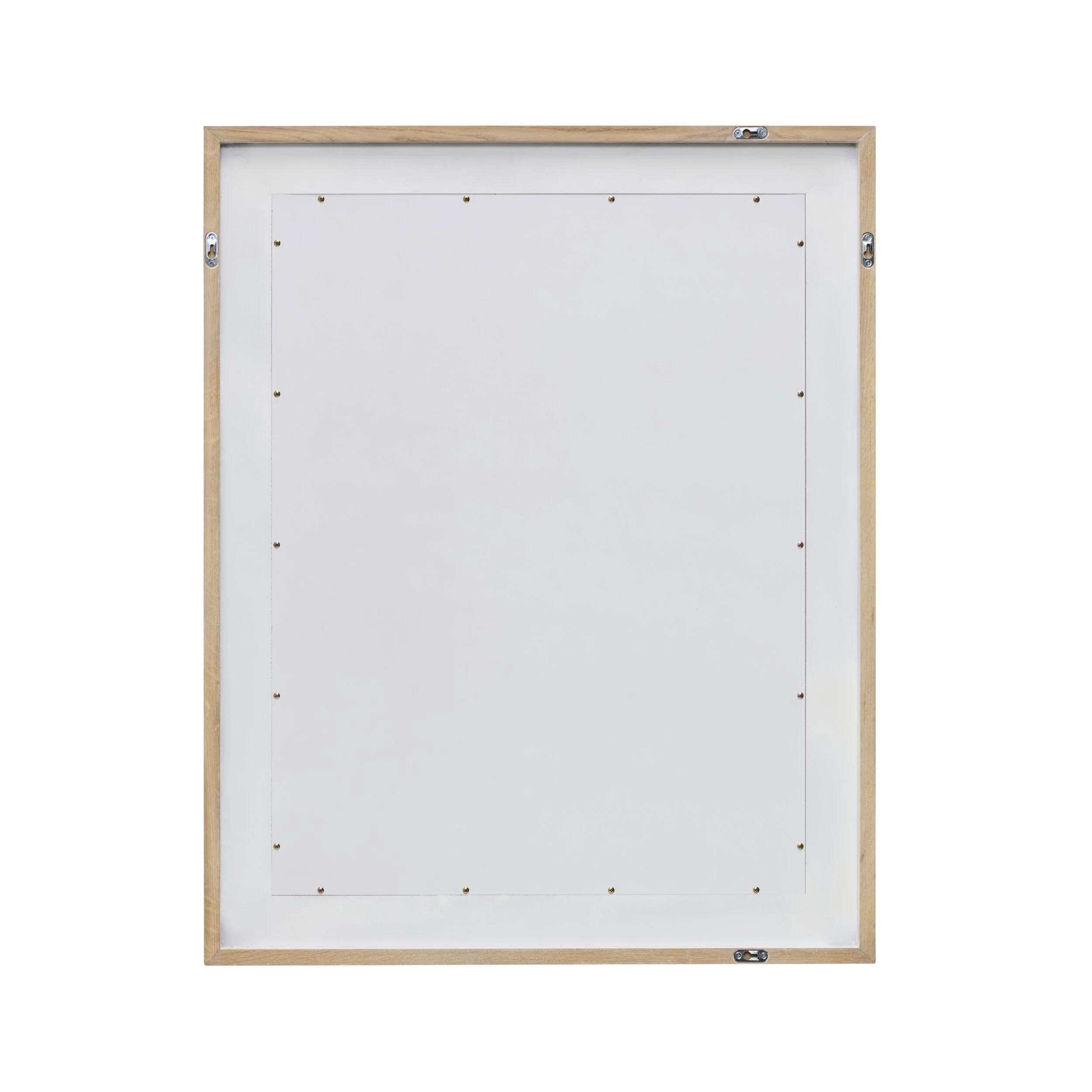 Cannes White Washed Oak & Linen Insert Wall Mirror 100x80cm - Image 4