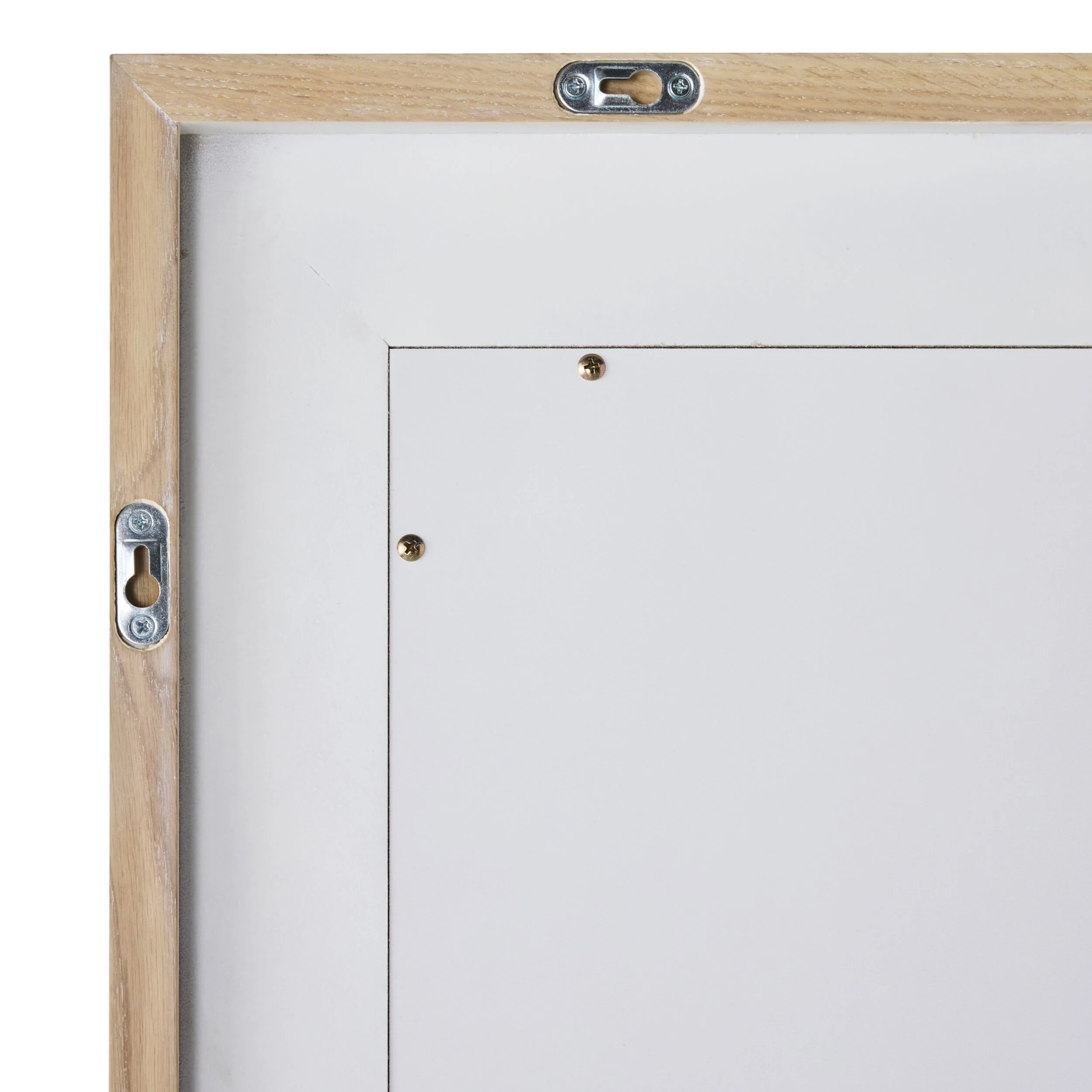 Cannes White Washed Oak & Linen Insert Wall Mirror 100x80cm - Image 5