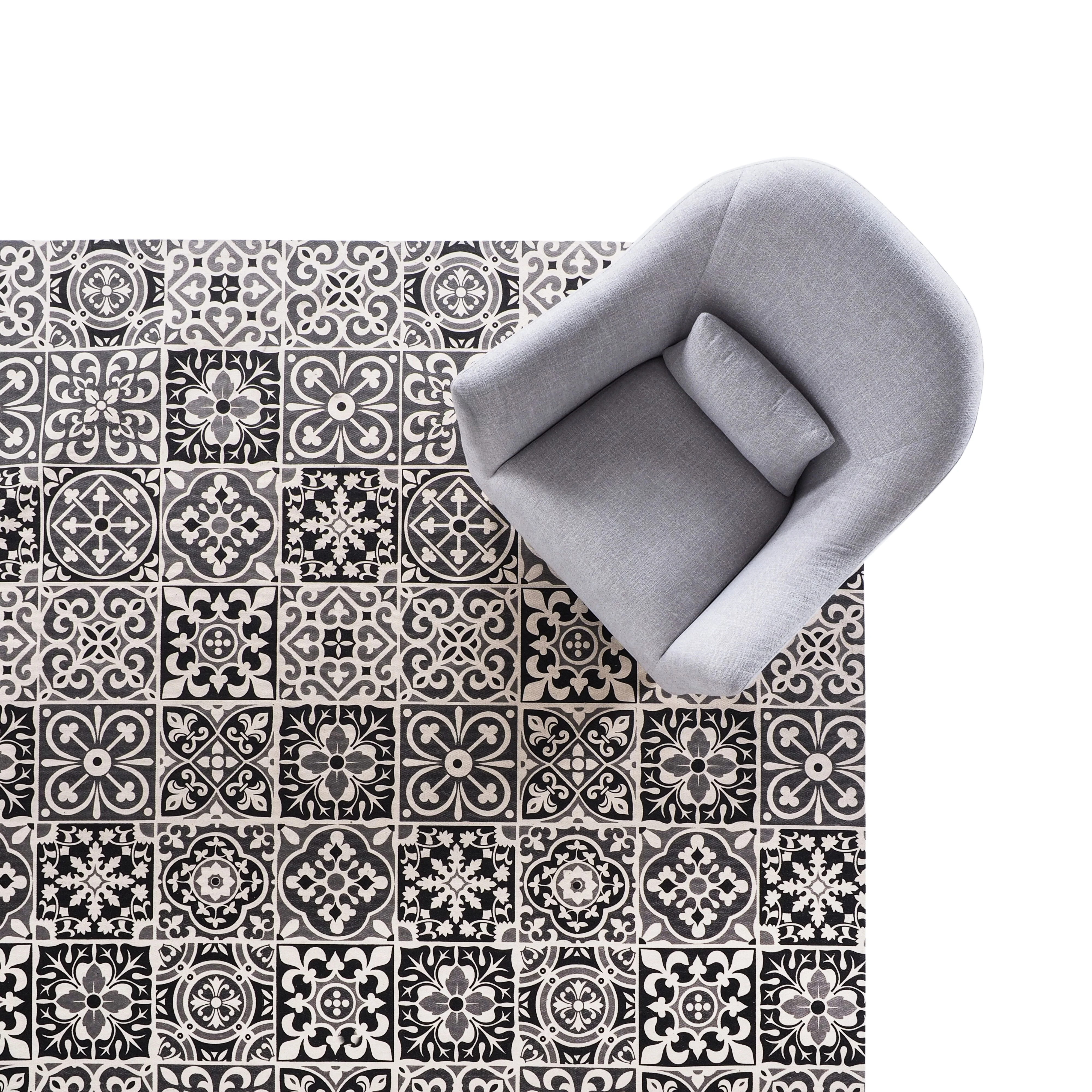 Carrelage Black Tile Hand Woven Rug 300x240cm - Image 8
