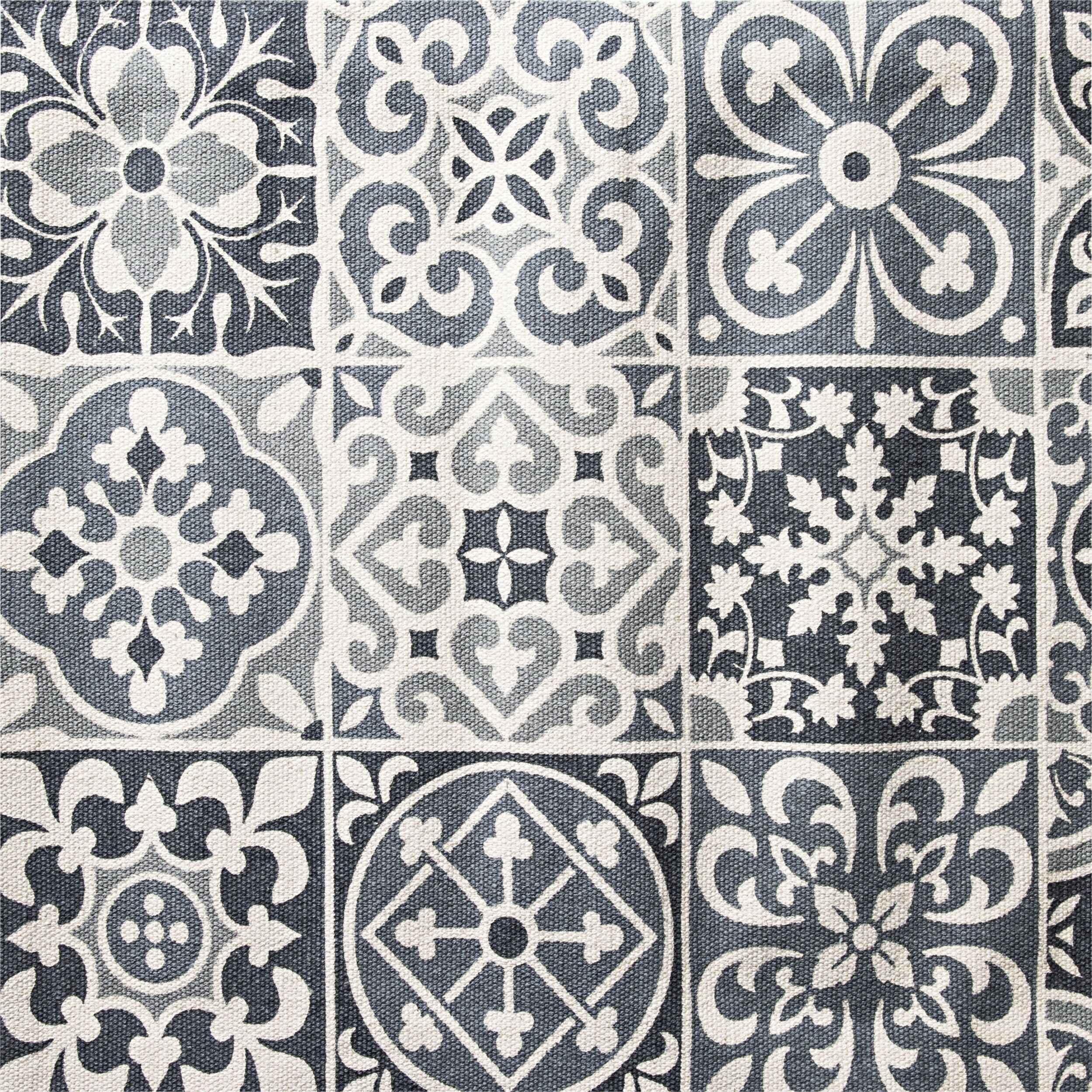 Carrelage Tile Hand Woven Soft Grey And Blue Rug Runner 200x70cm - Image 2