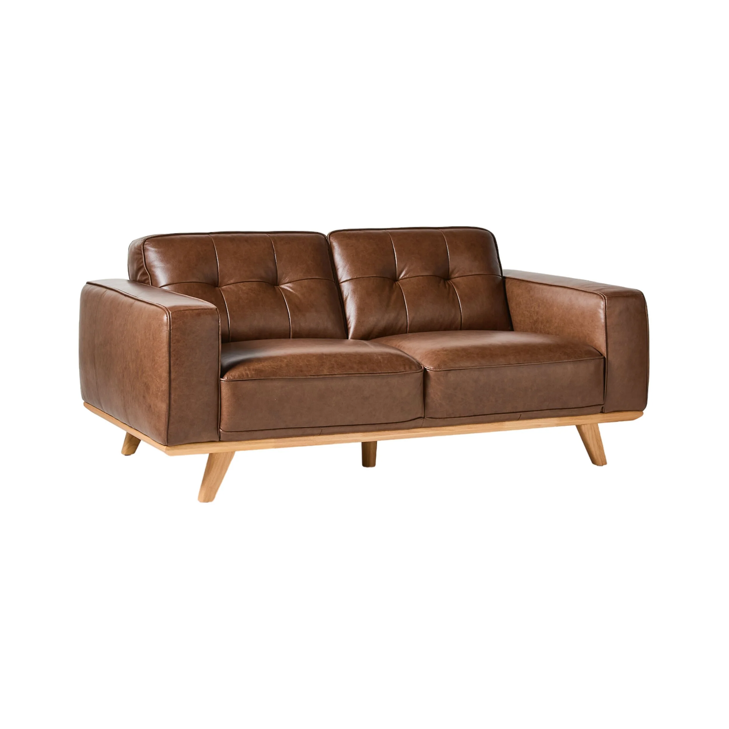 Carson 2 Seater Leather Sofa Dakota Mocha - Image 2