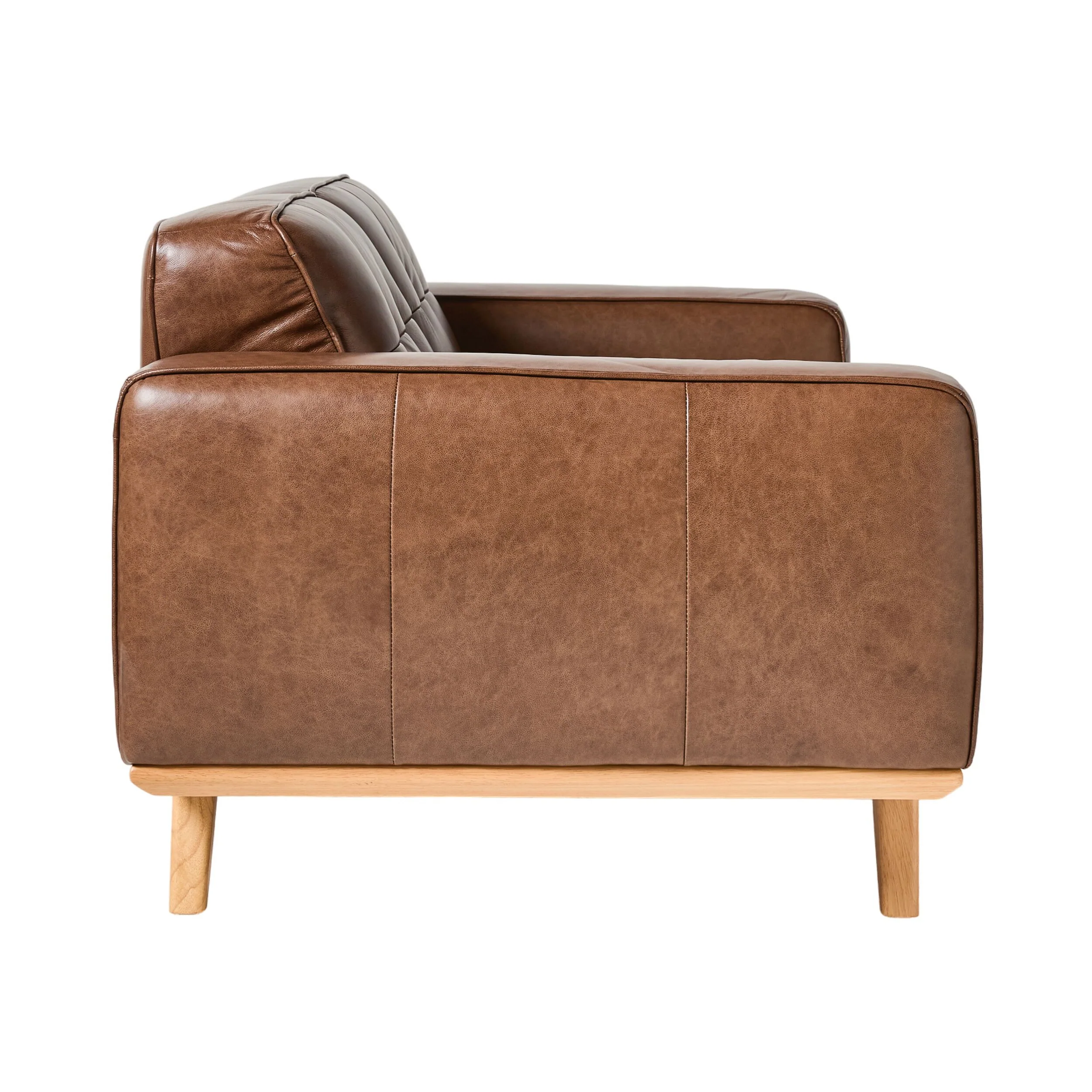 Carson 2 Seater Leather Sofa Dakota Mocha - Image 3