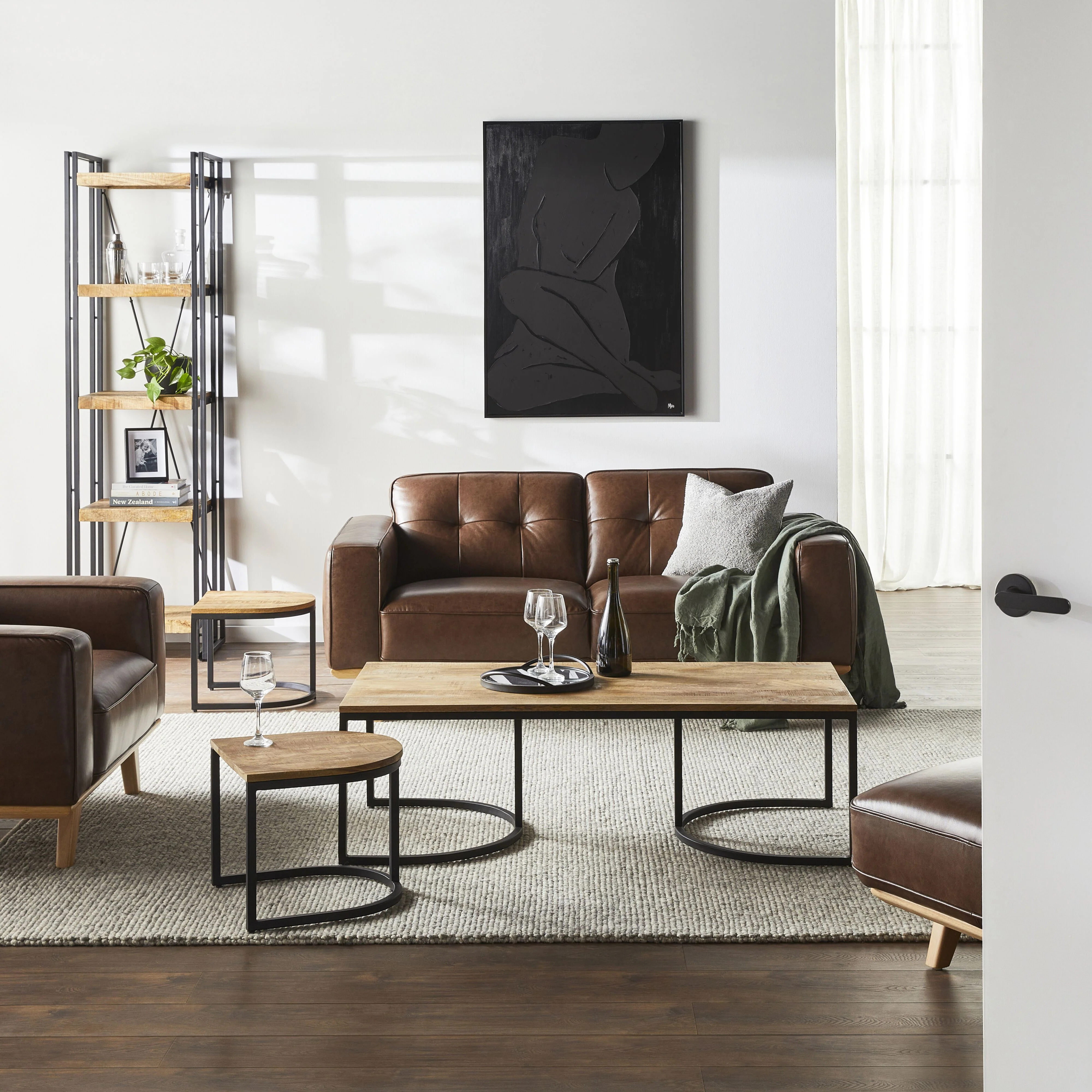 Carson 2 Seater Leather Sofa Dakota Mocha - Image 7