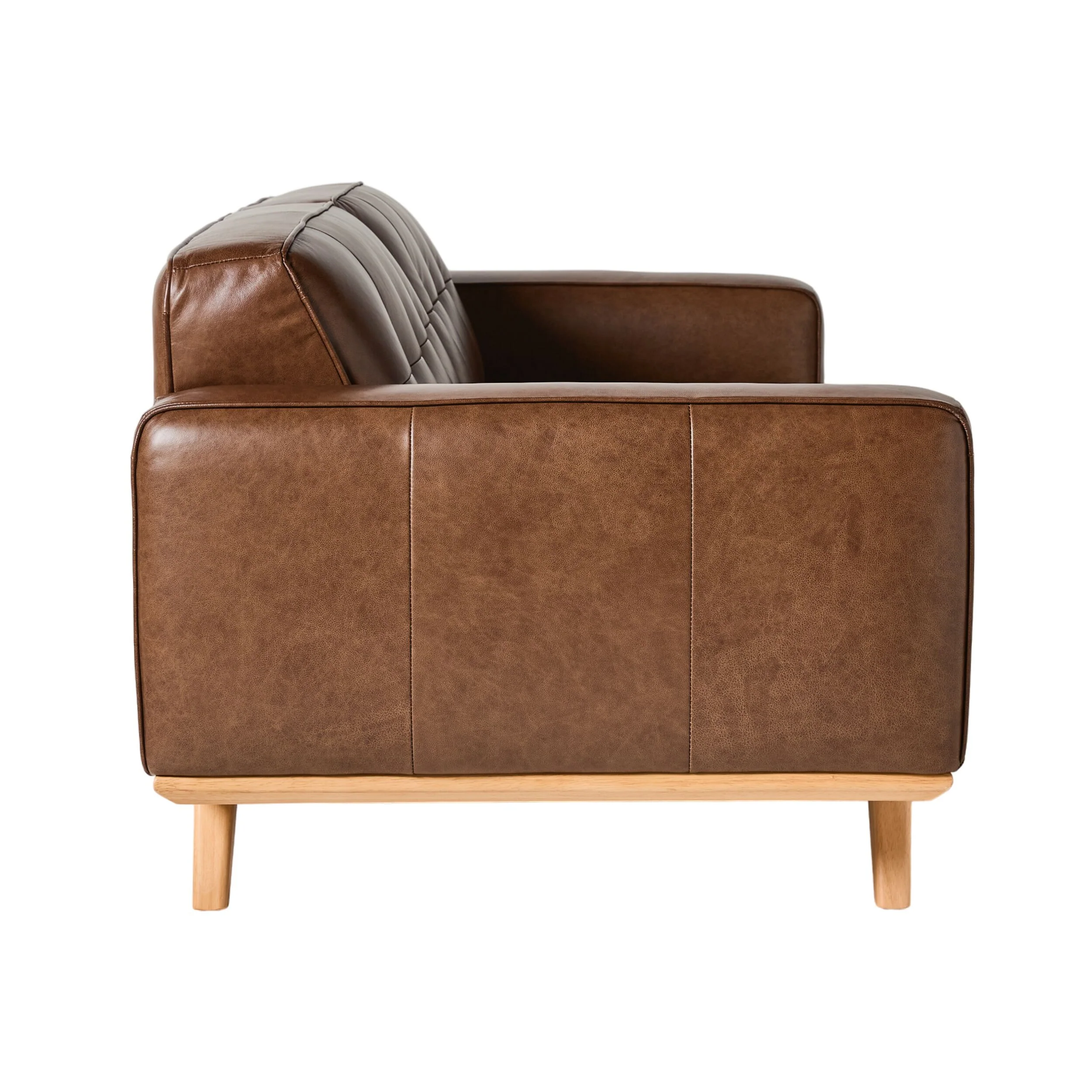 Carson 3 Seater Leather Sofa Dakota Mocha - Image 3