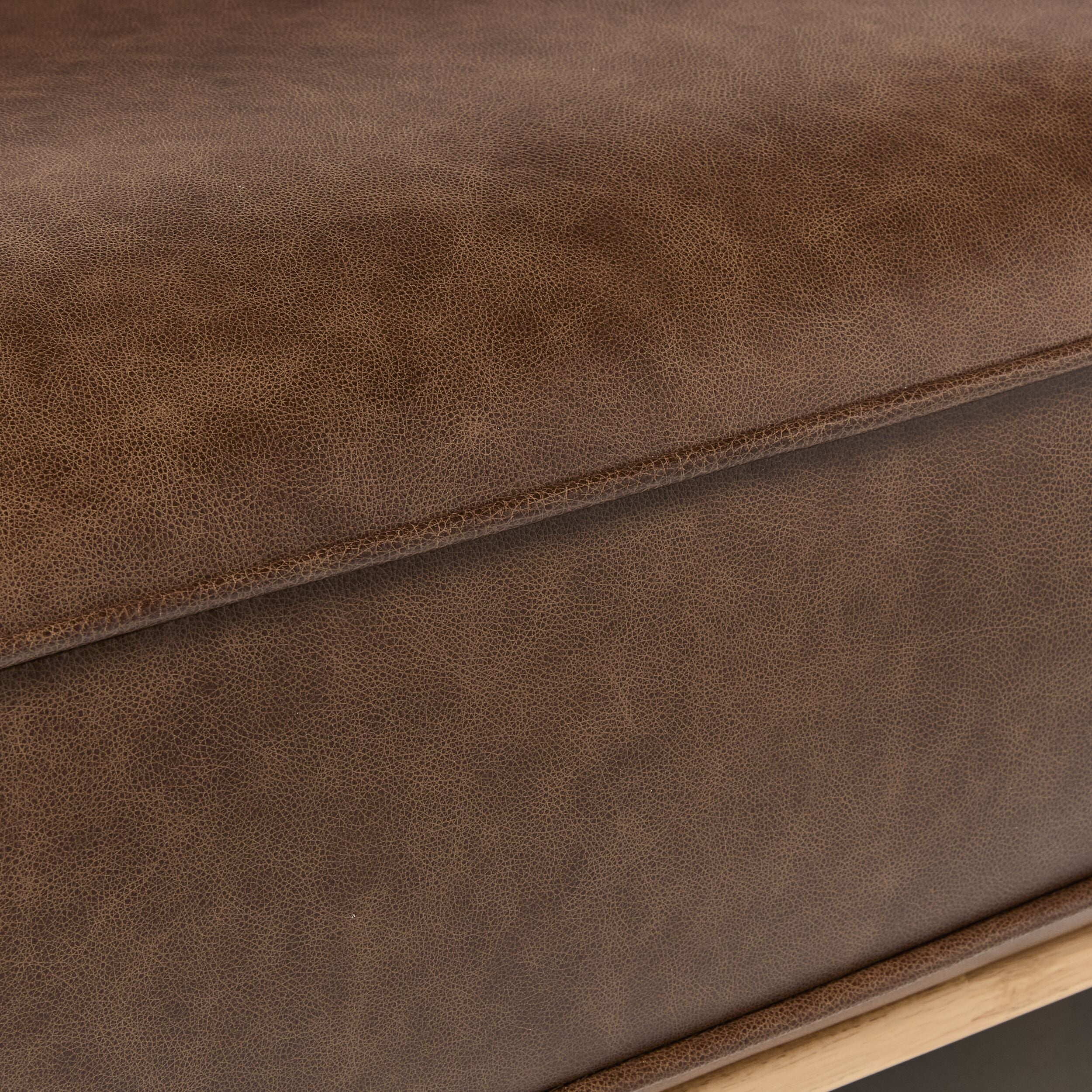 Carson 3 Seater Leather Sofa Dakota Mocha - Image 6