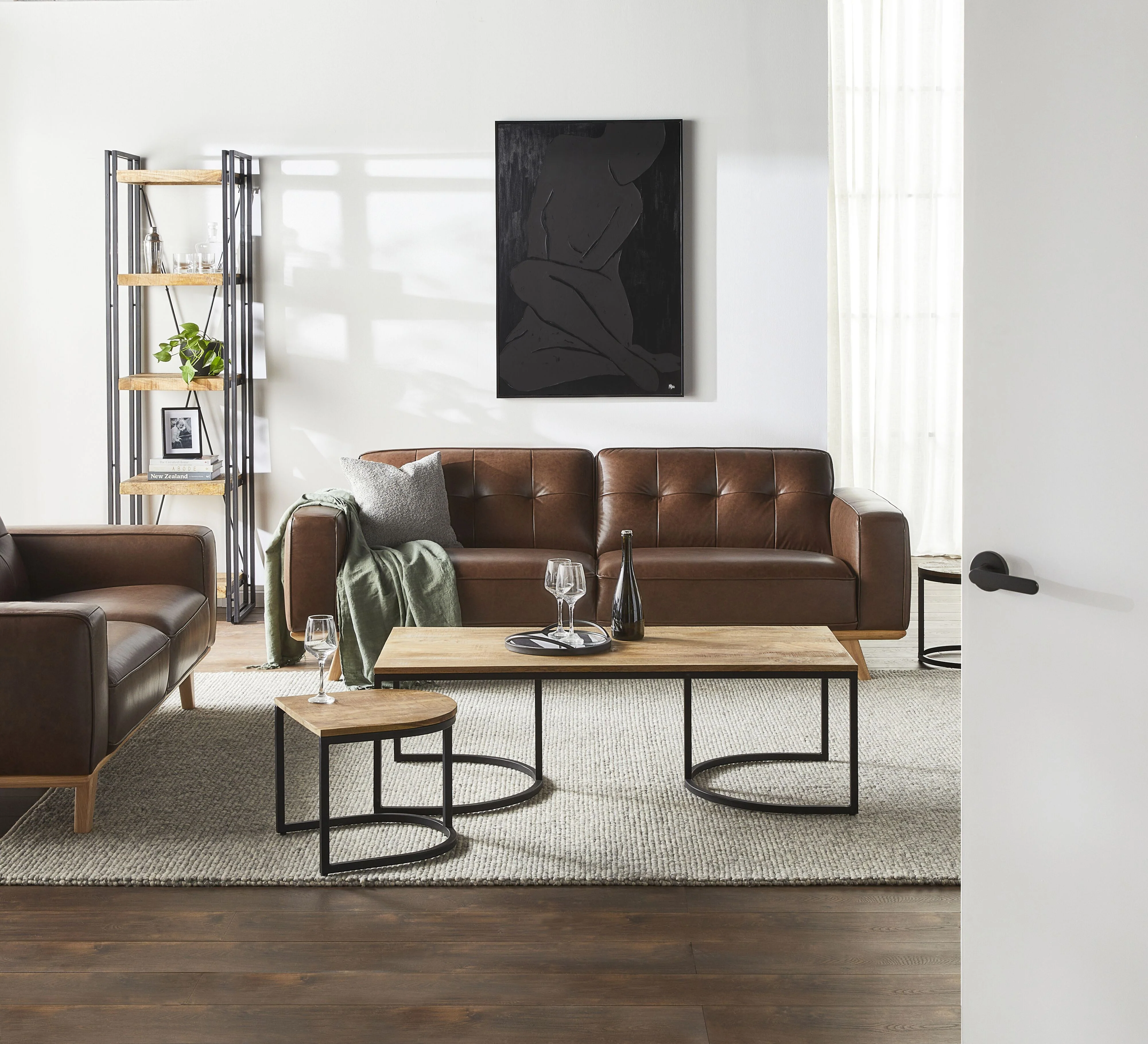 Carson 3 Seater Leather Sofa Dakota Mocha - Image 7