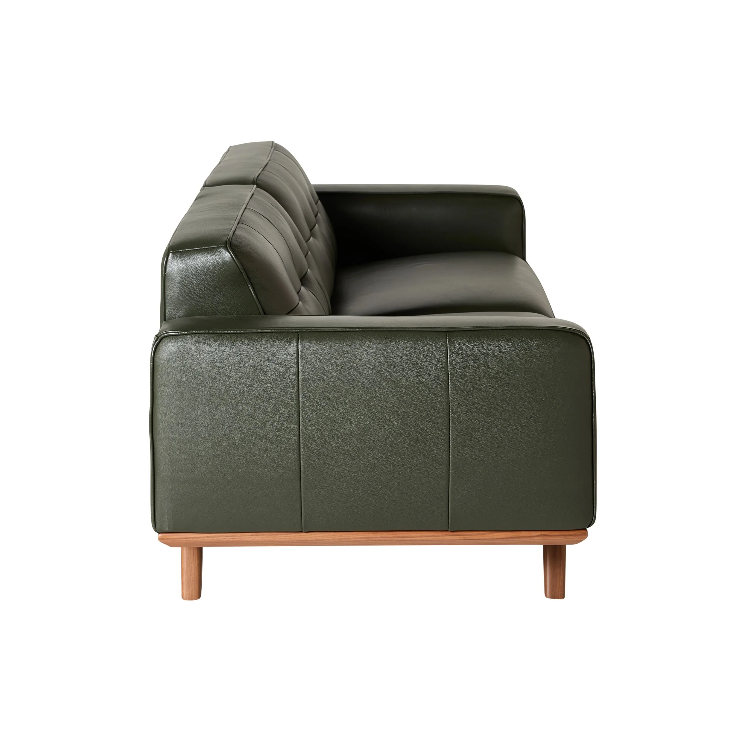 Carson 3 Seater Leather Sofa Fern Green - Image 3