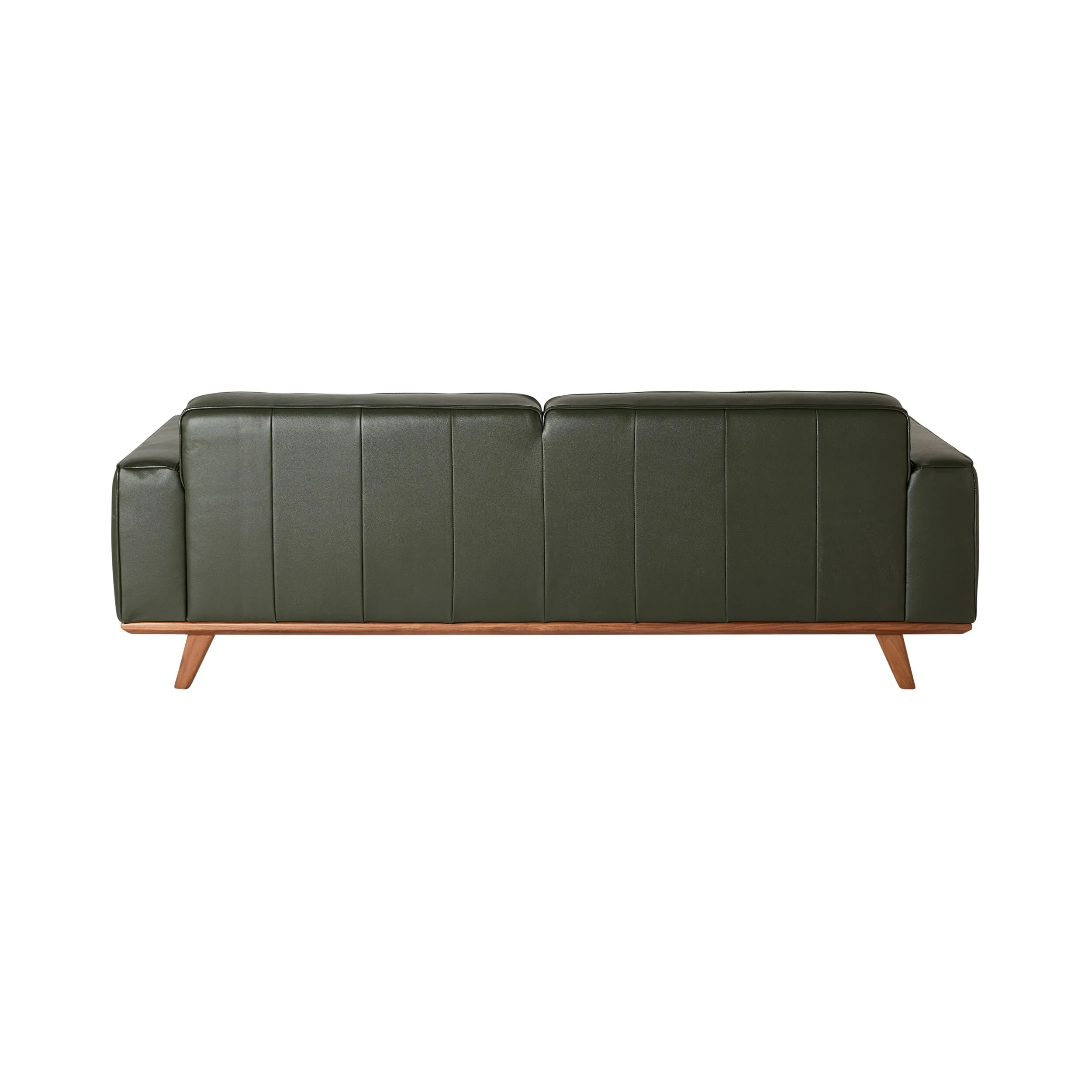 Carson 3 Seater Leather Sofa Fern Green - Image 4