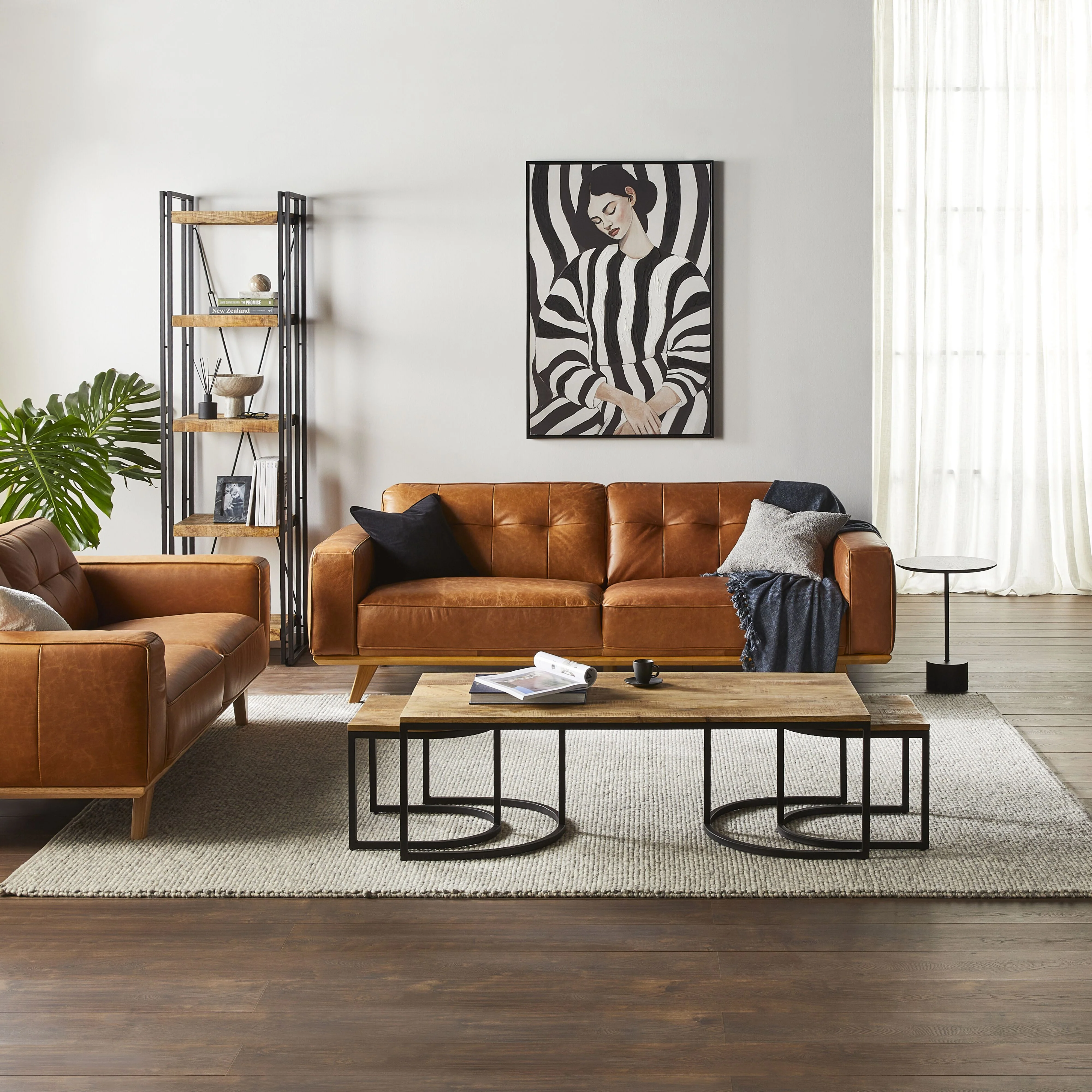 Carson 3 Seater Leather Sofa Dakota Vintage Brown - Image 3