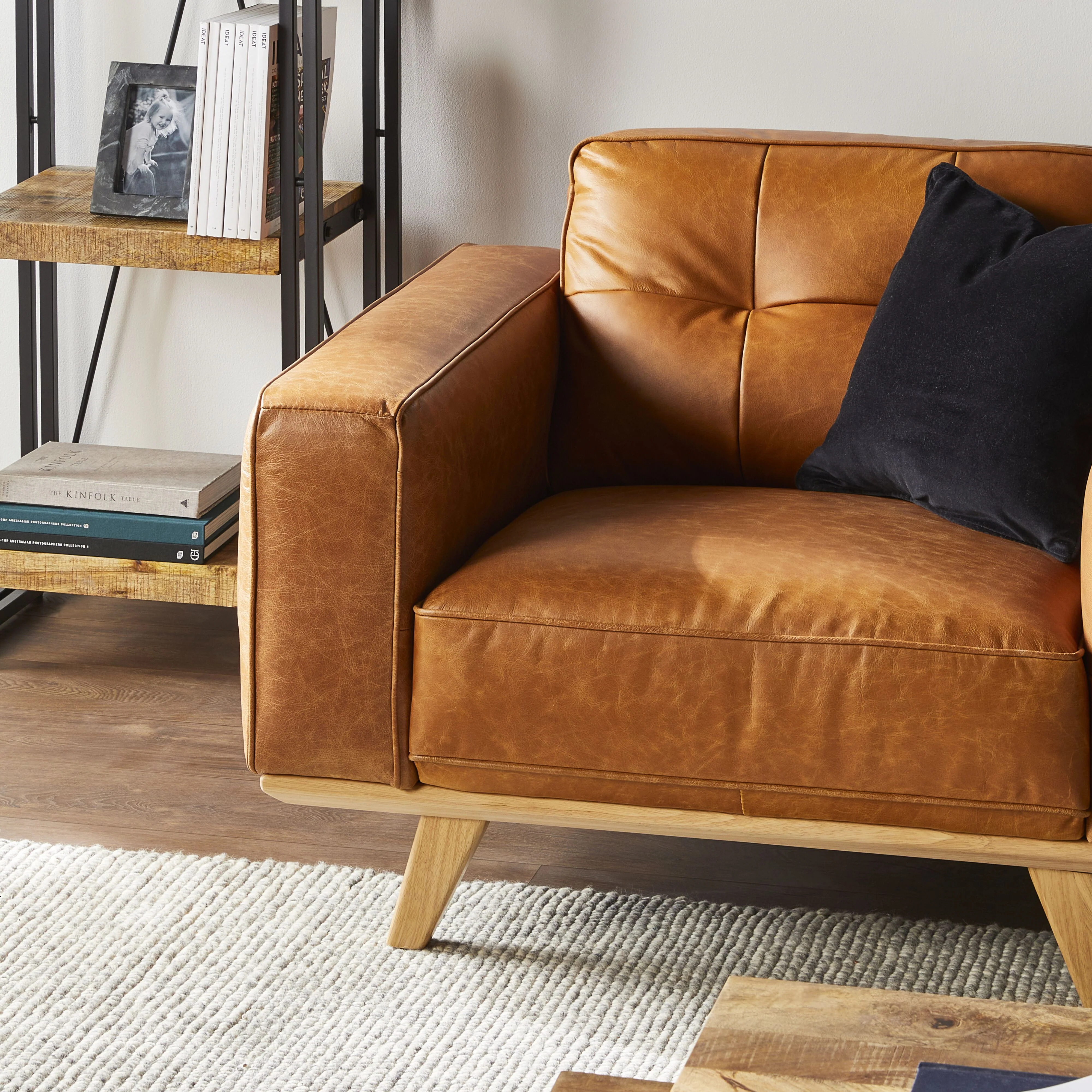Carson Leather Armchair Dakota Vintage Brown - Image 11