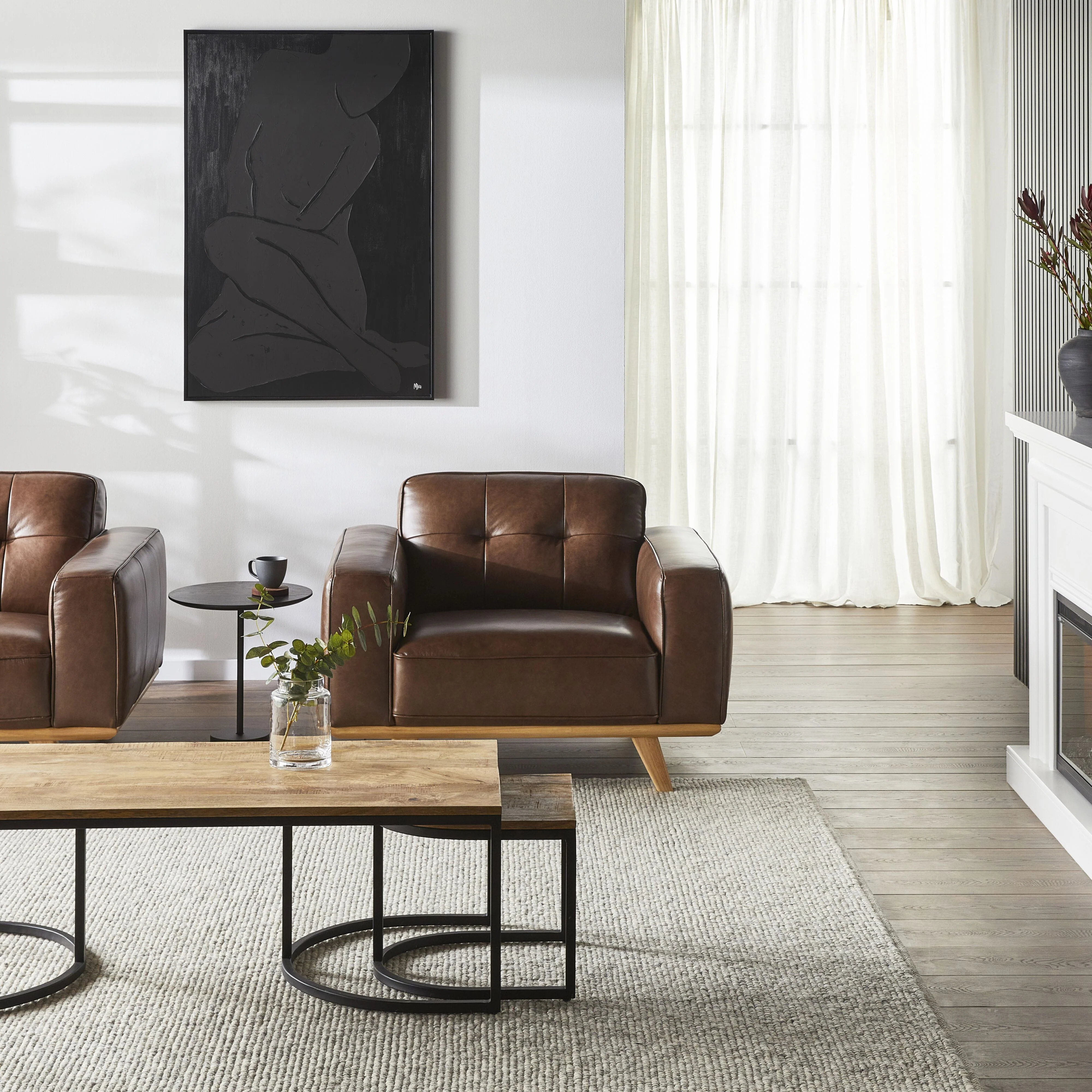 Carson Leather Armchair Dakota Mocha - Image 7