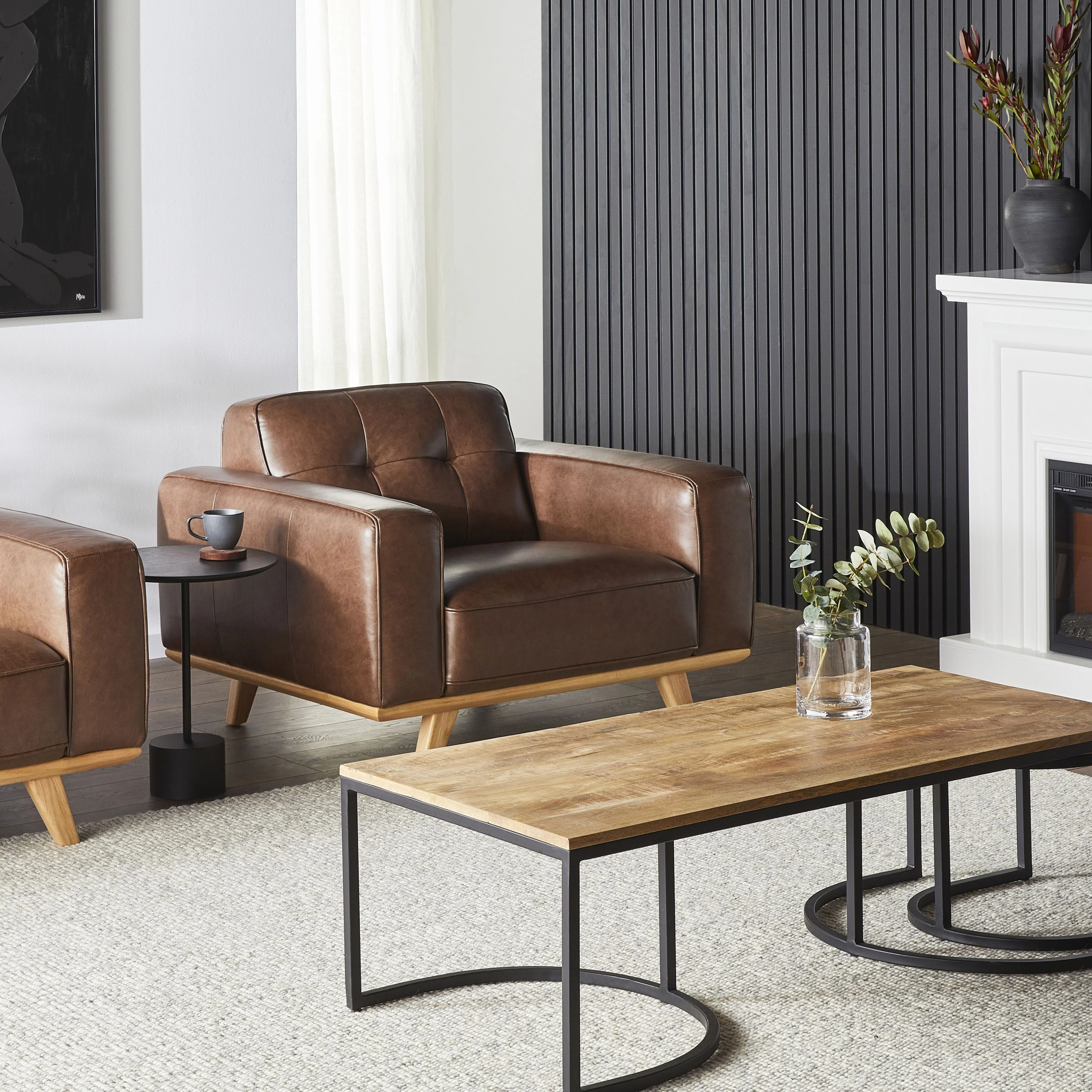 Carson Leather Armchair Dakota Mocha - Image 8